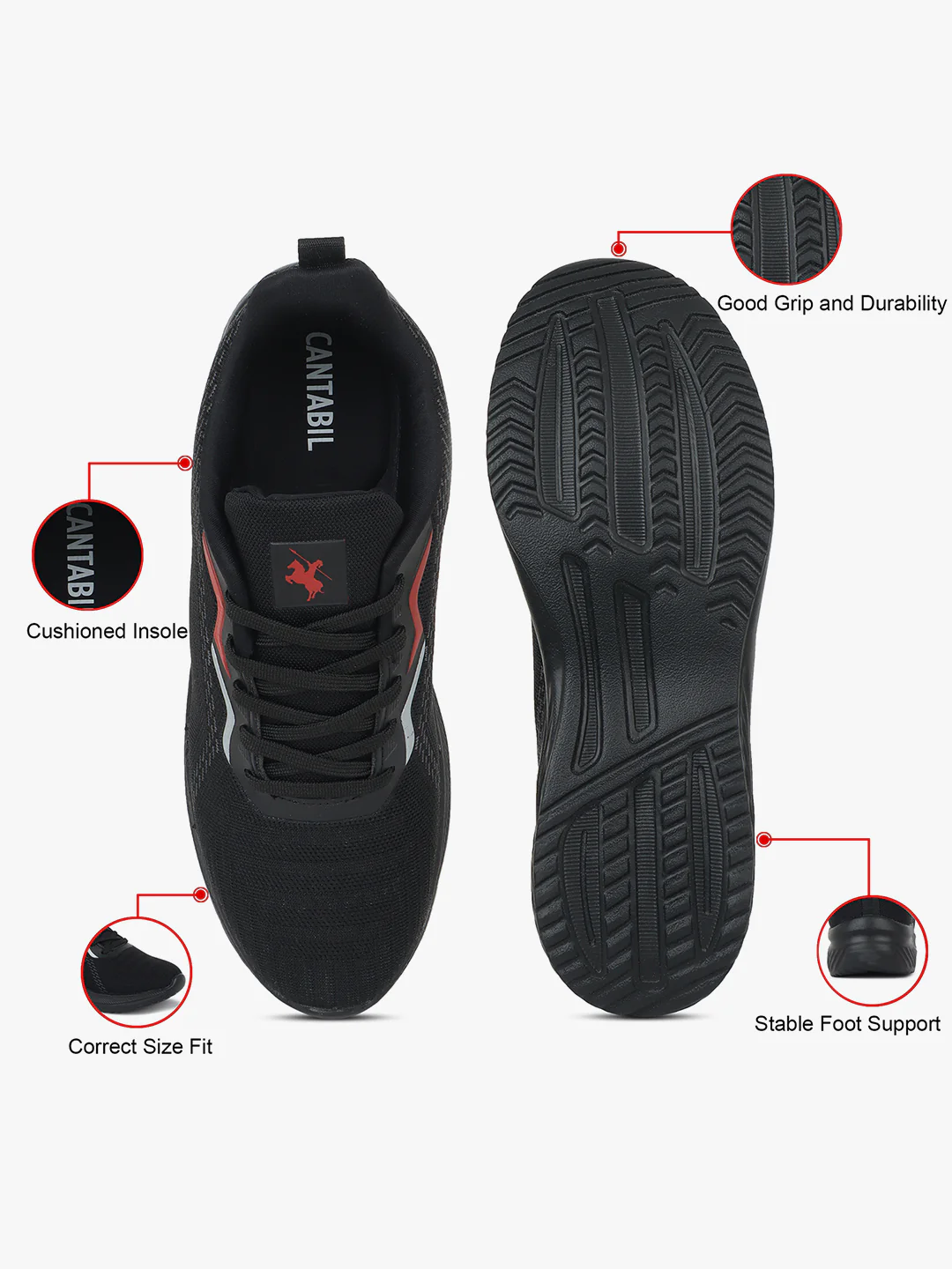 Casual Sports Shoes for Men | Lightweight & Comfortable with Cushioned Insole Flynet Upper EVA Sole Lace Up on Closure - Image 7