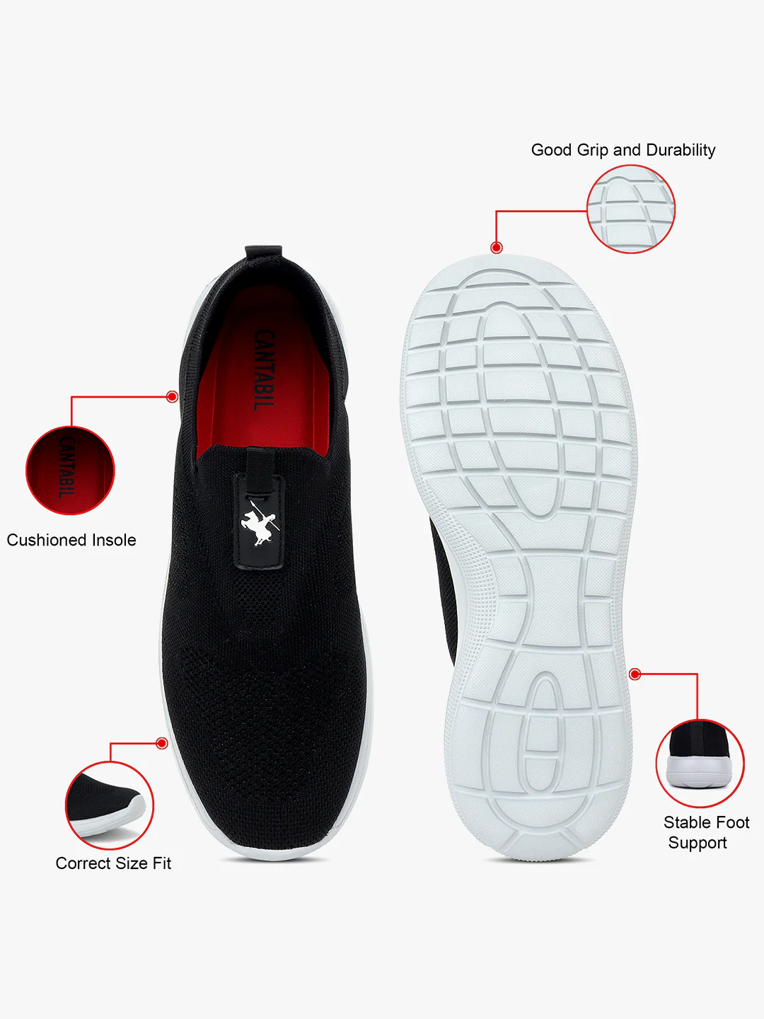 Casual Sports Shoes for Men | Lightweight & Comfortable with Cushioned Insole Flynet Upper EVA Sole Slip on Closure - Image 6