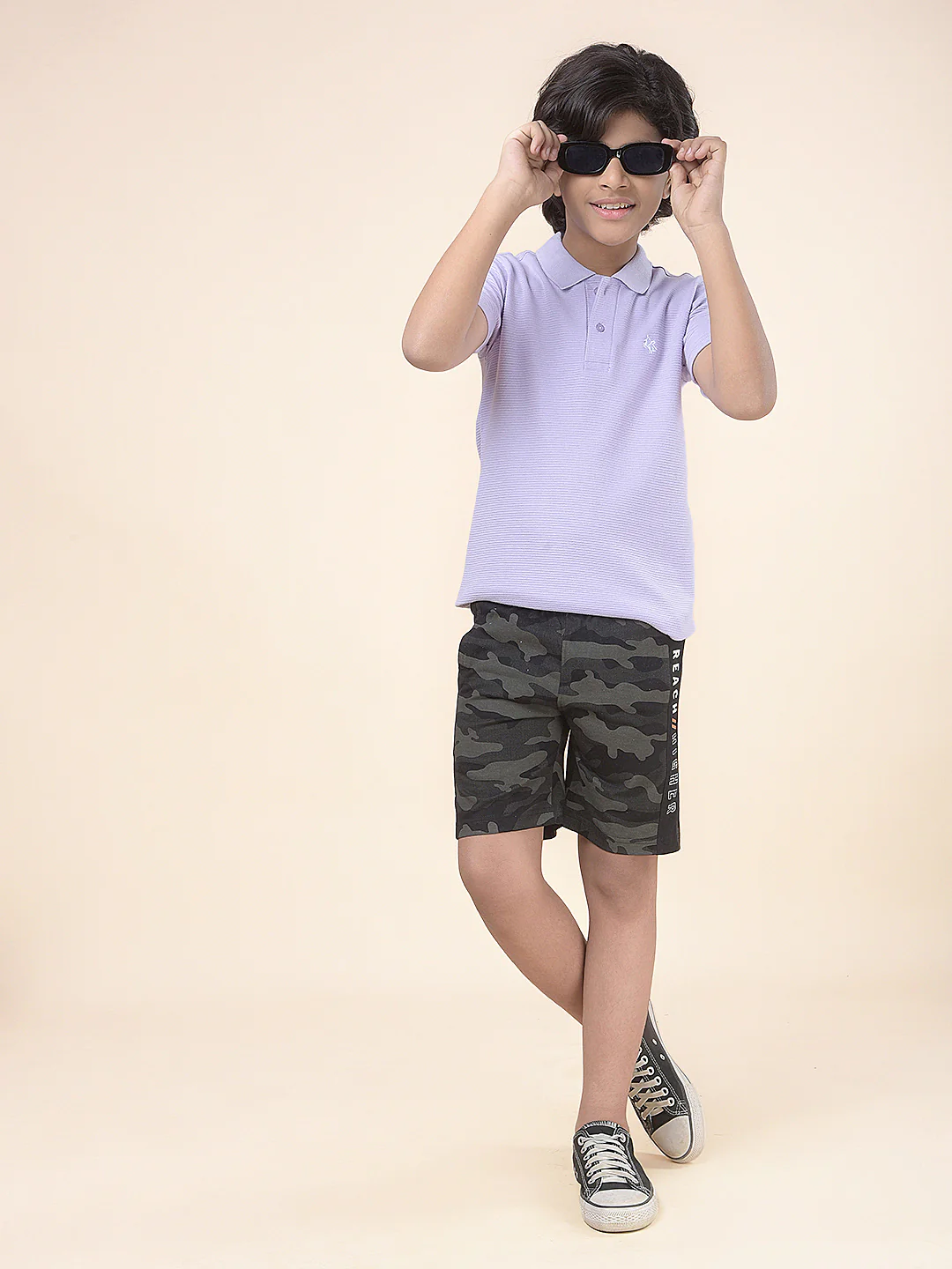 Casual T-Shirt for Boys l Breathable & Soft with Color Fastness Regular Fit Polo Neck Poly Cotton Fabric Solid Pattern - Image 3