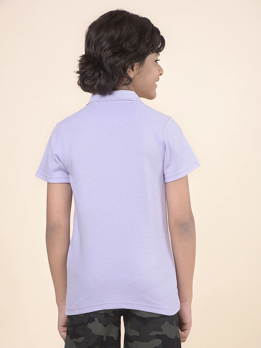 Casual T-Shirt for Boys l Breathable & Soft with Color Fastness Regular Fit Polo Neck Poly Cotton Fabric Solid Pattern - Image 4