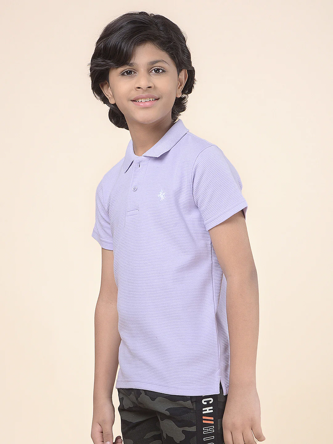 Casual T-Shirt for Boys l Breathable & Soft with Color Fastness Regular Fit Polo Neck Poly Cotton Fabric Solid Pattern - Image 6