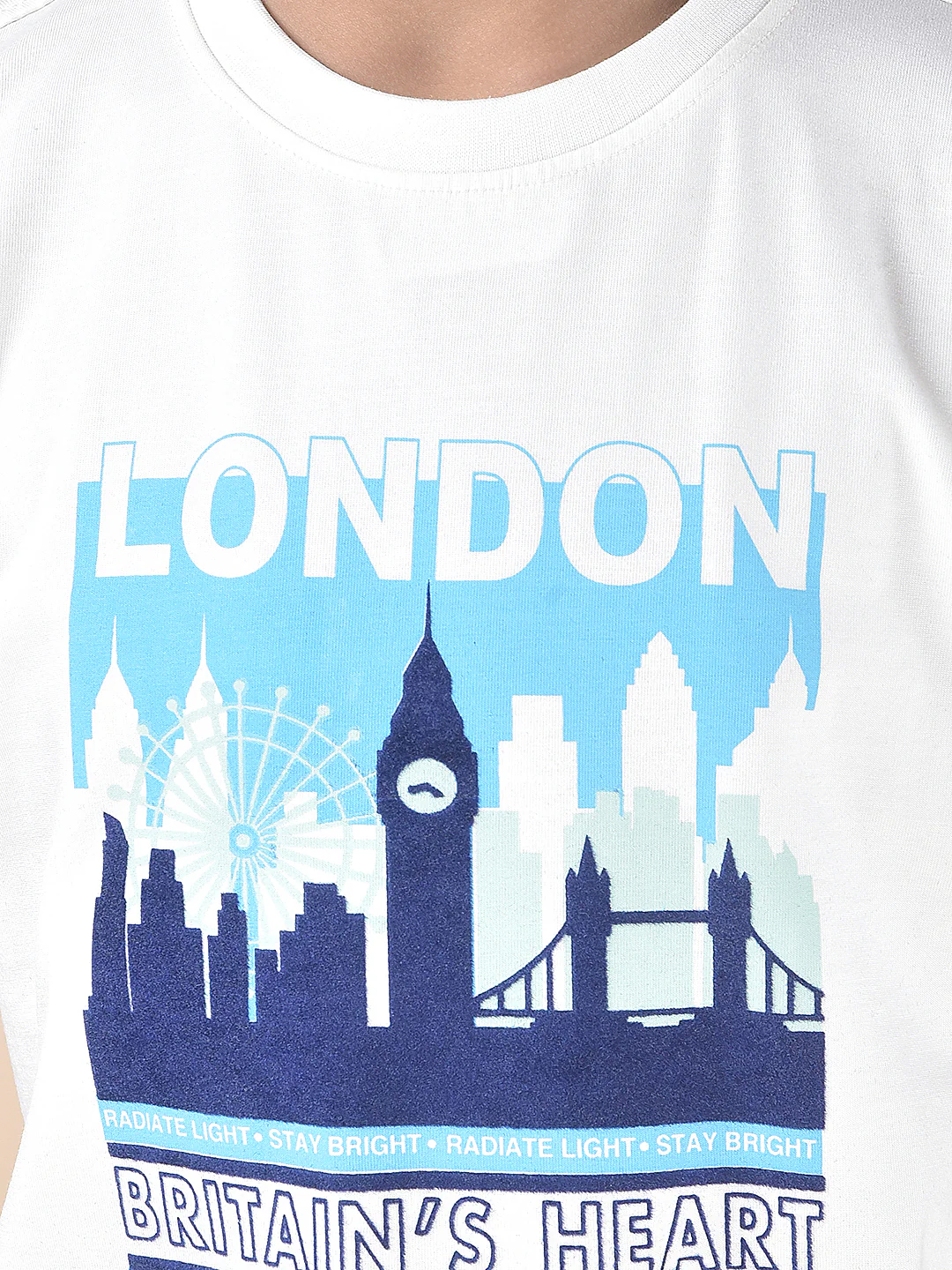 Casual T-Shirt for Boys l Breathable & Soft with Color Fastness Regular Fit Round Neck Cotton Blend Fabric Printed Pattern - Image 7