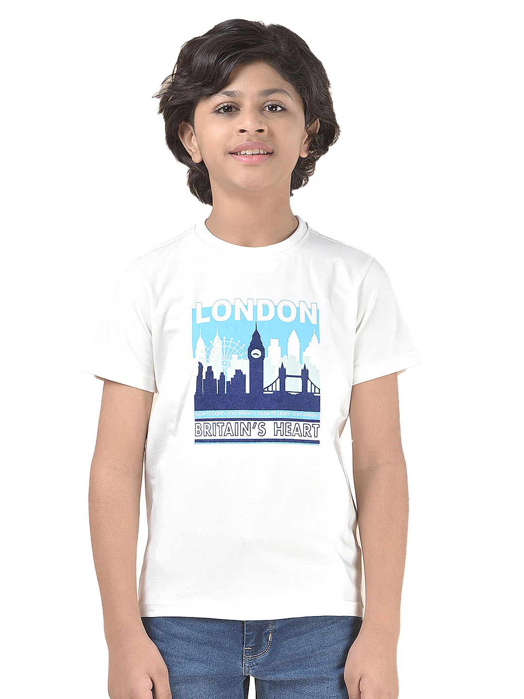 Casual T-Shirt for Boys l Breathable & Soft with Color Fastness Regular Fit Round Neck Cotton Blend Fabric Printed Pattern - Image 9