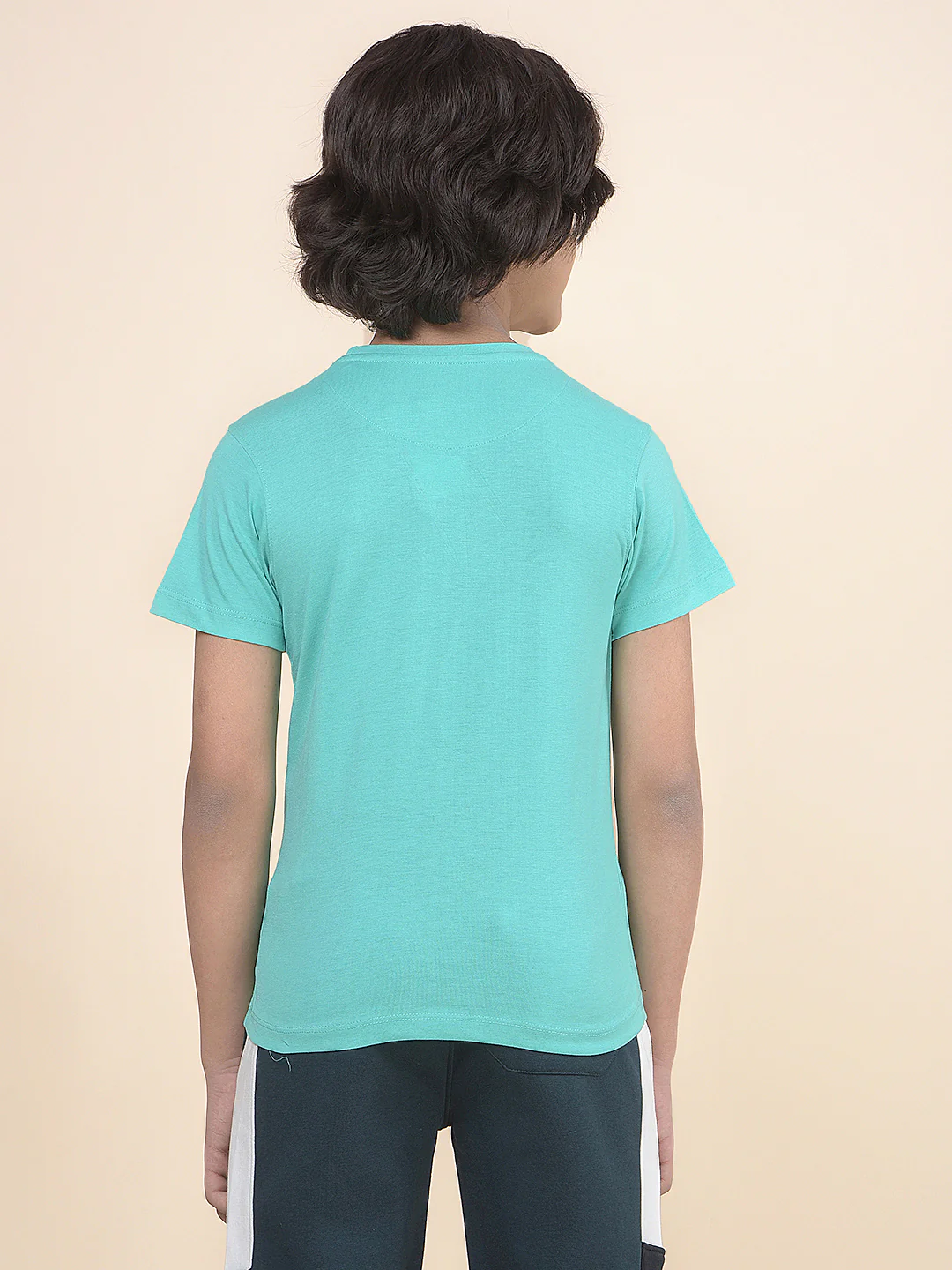 Casual T-Shirt for Boys l Breathable & Soft with Color Fastness Regular Fit Round Neck Poly Cotton Fabric Printed Pattern - Image 4