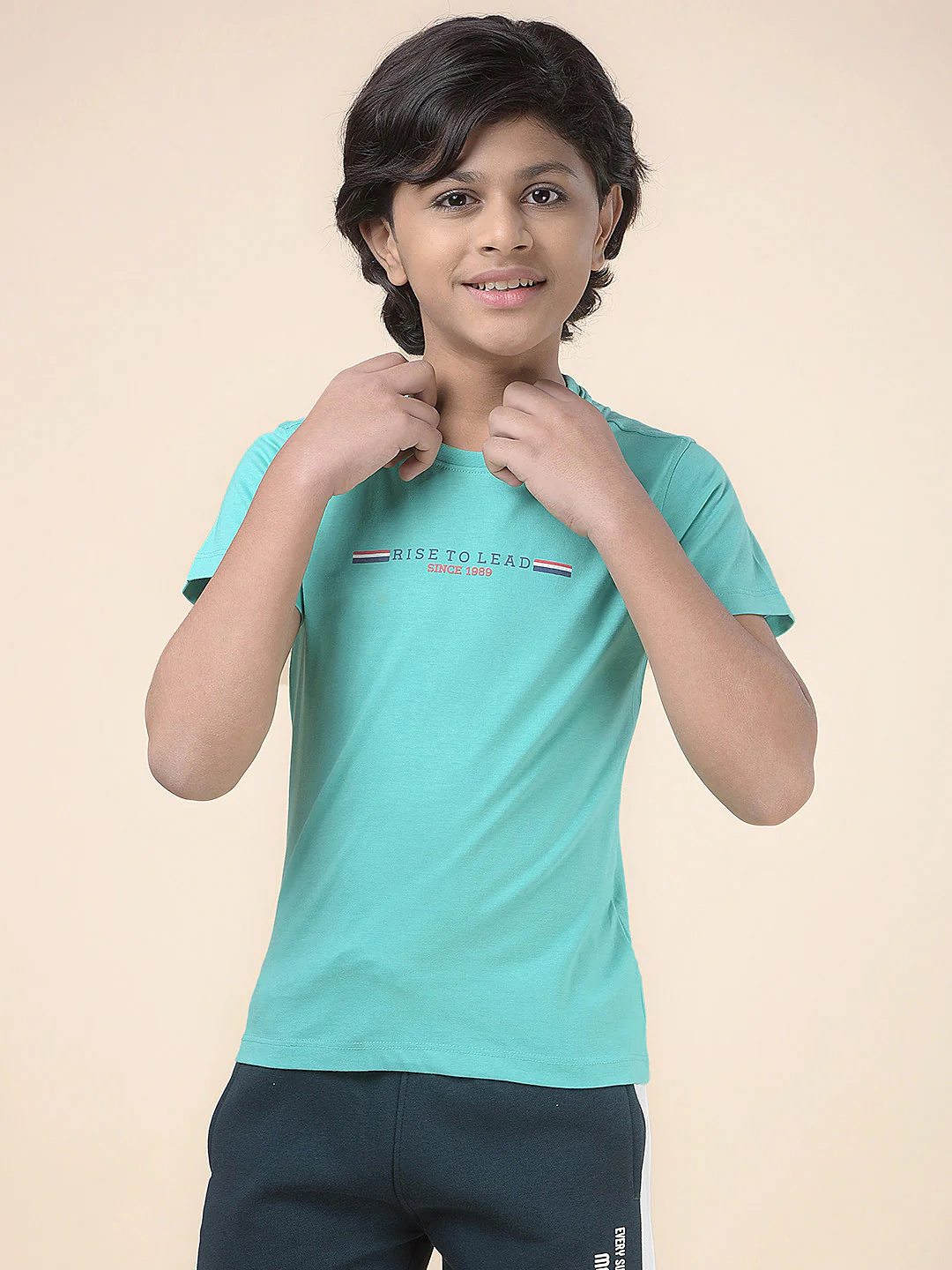 Casual T-Shirt for Boys l Breathable & Soft with Color Fastness Regular Fit Round Neck Poly Cotton Fabric Printed Pattern - Image 5