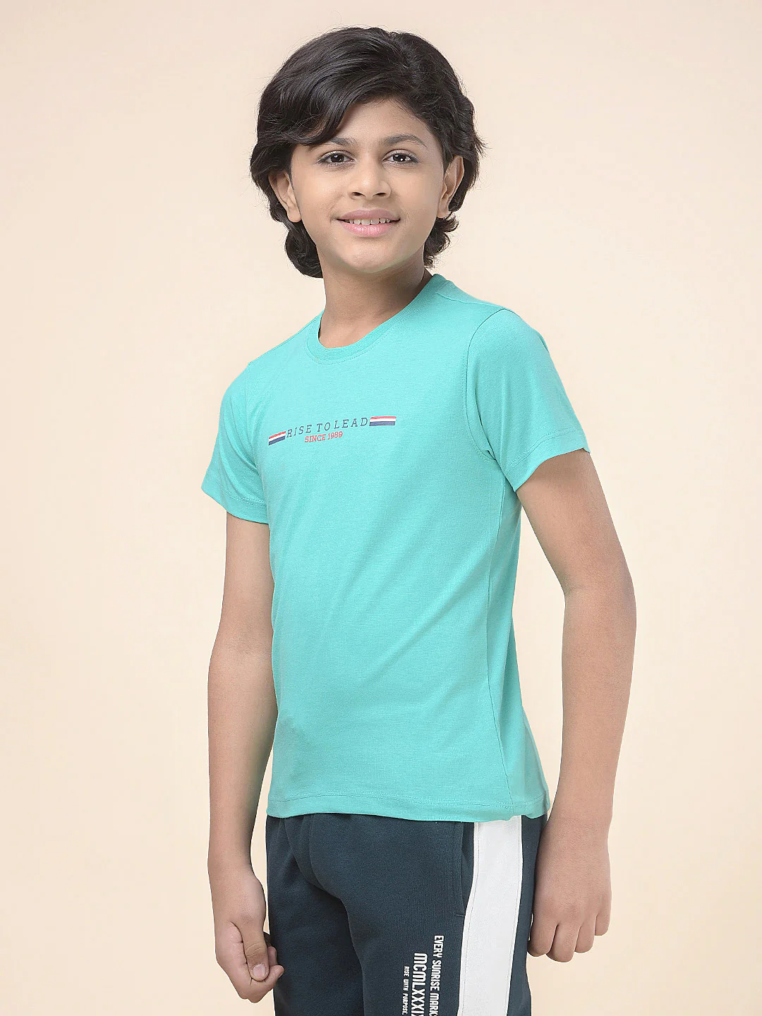 Casual T-Shirt for Boys l Breathable & Soft with Color Fastness Regular Fit Round Neck Poly Cotton Fabric Printed Pattern - Image 6