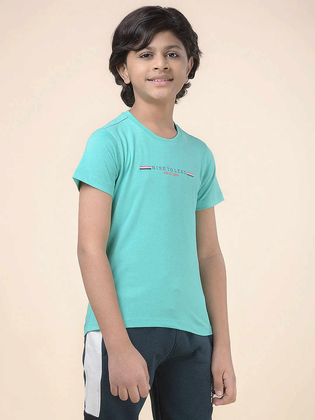 Casual T-Shirt for Boys l Breathable & Soft with Color Fastness Regular Fit Round Neck Poly Cotton Fabric Printed Pattern - Image 7