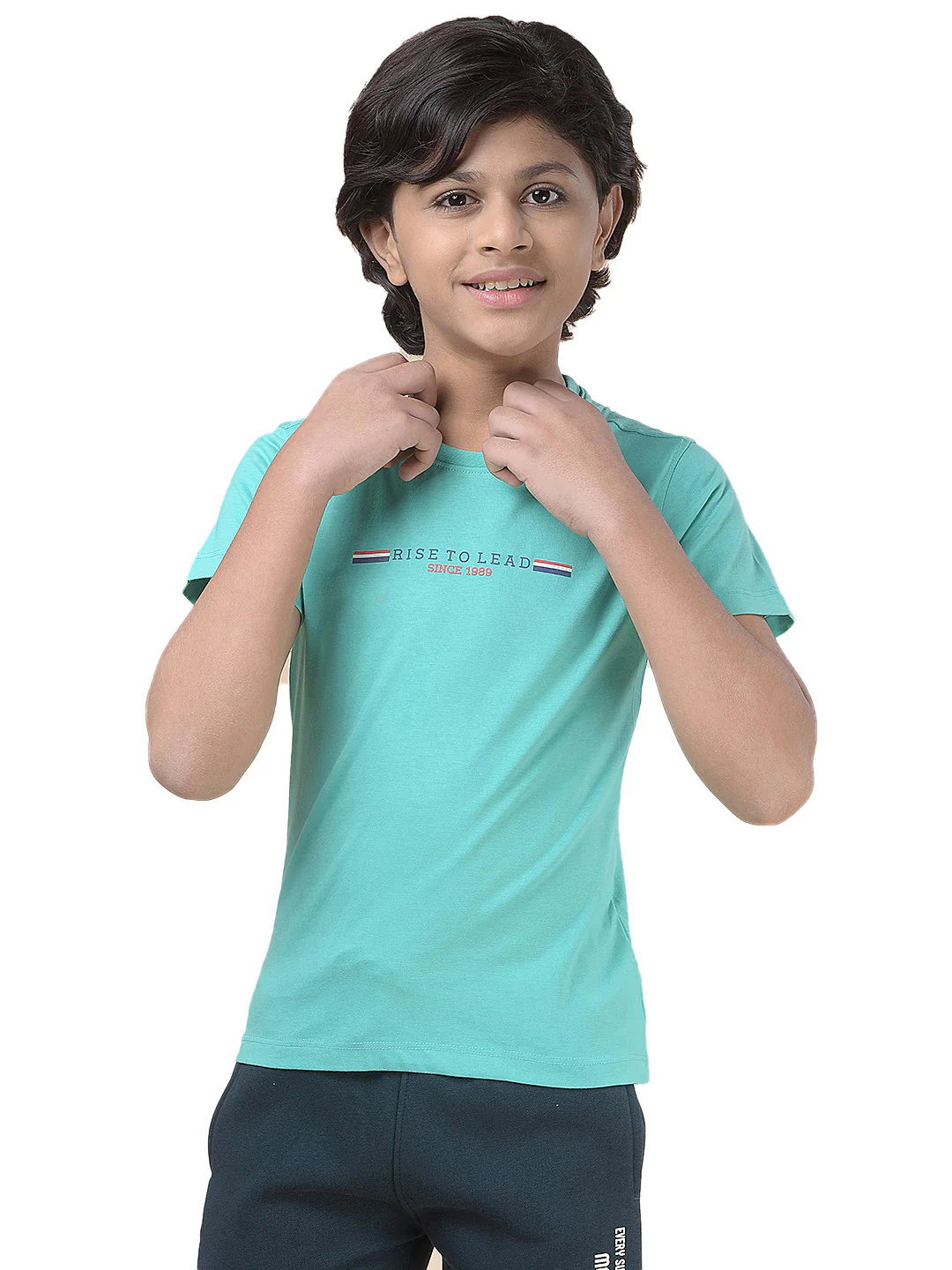 Casual T-Shirt for Boys l Breathable & Soft with Color Fastness Regular Fit Round Neck Poly Cotton Fabric Printed Pattern - Image 9