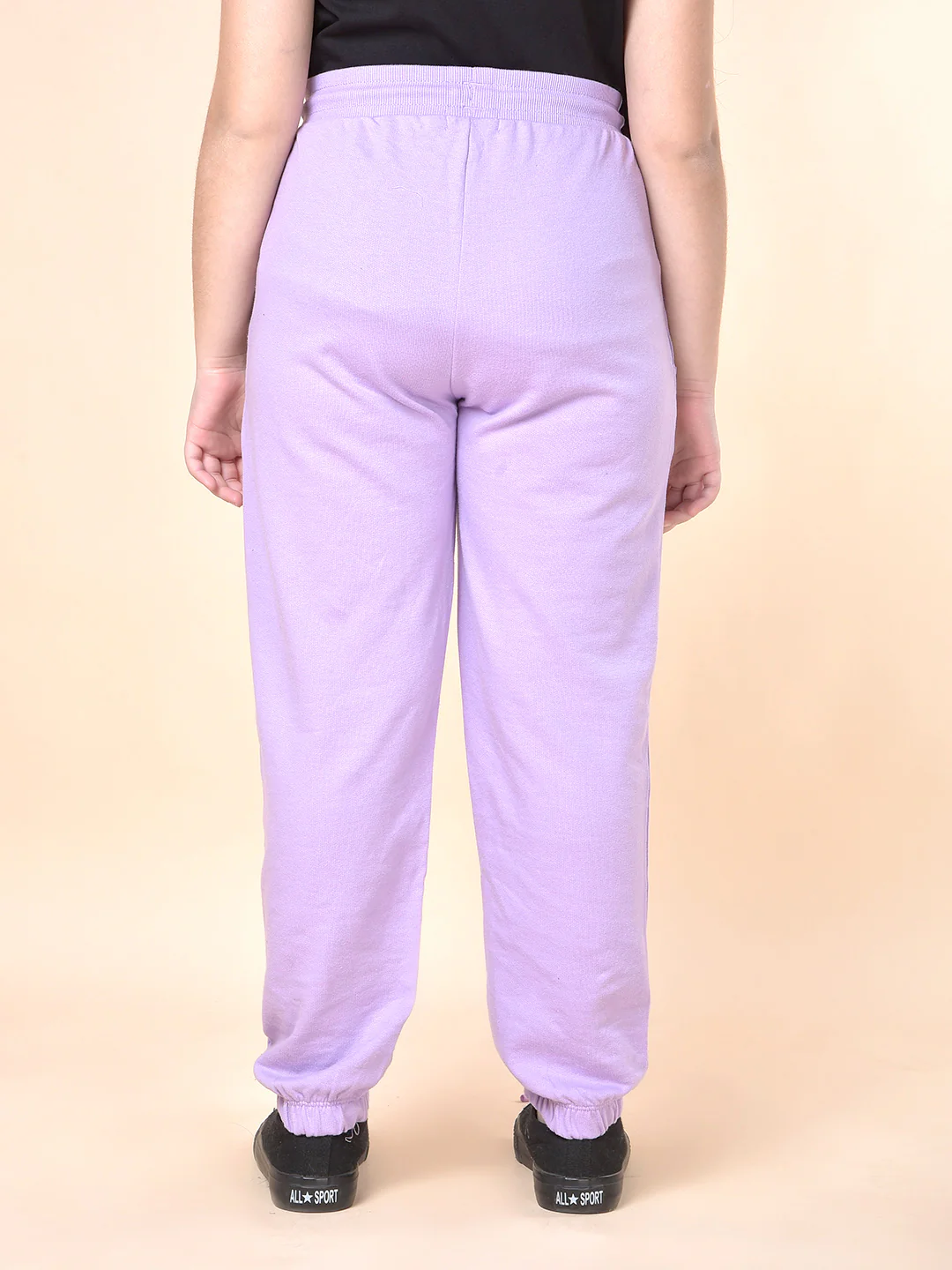 Casual Trackpant for Girls | Breathable & Soft with Color Fastness Regular Fit Poly Cotton Fabric Solid Pattern Drawstring Closure - Image 7