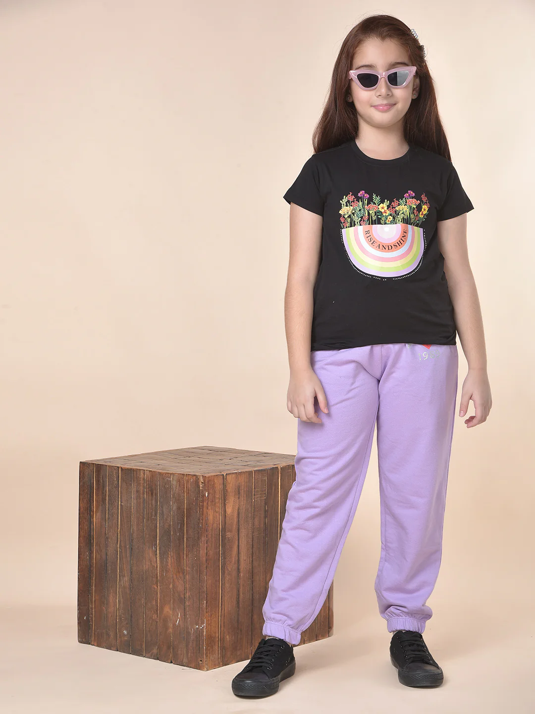Casual Trackpant for Girls | Breathable & Soft with Color Fastness Regular Fit Poly Cotton Fabric Solid Pattern Drawstring Closure - Image 8