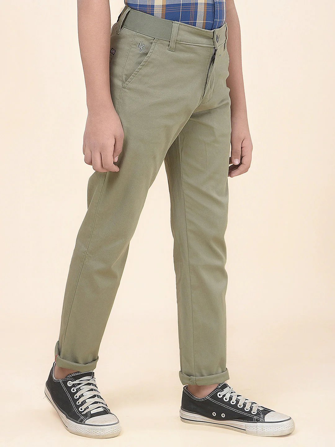 Casual Trouser for Boys l Breathable & Soft with Color Fastness Regular Fit Cotton Fabric Button Closure Solid Pattern - Image 6