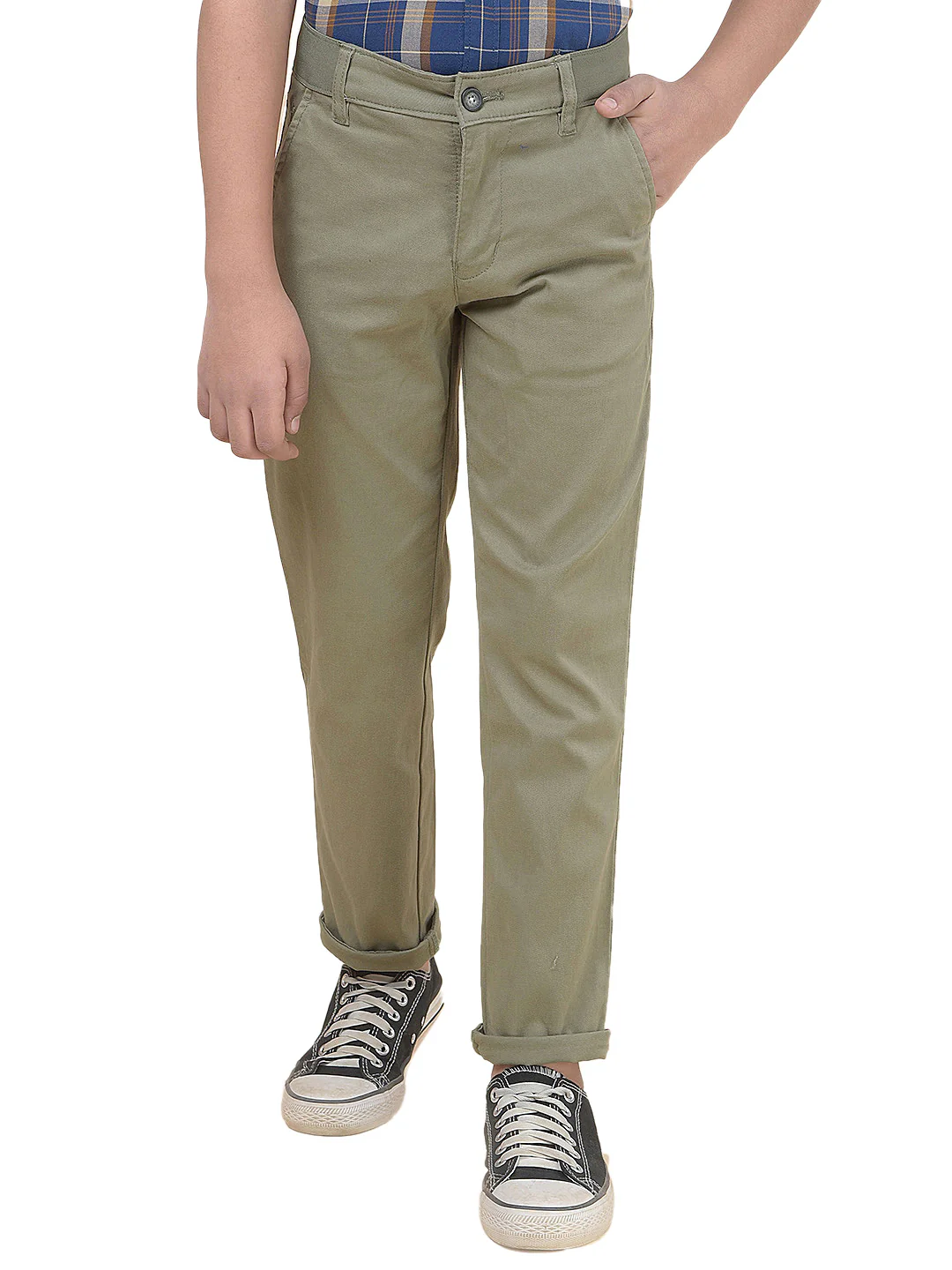 Casual Trouser for Boys l Breathable & Soft with Color Fastness Regular Fit Cotton Fabric Button Closure Solid Pattern - Image 9
