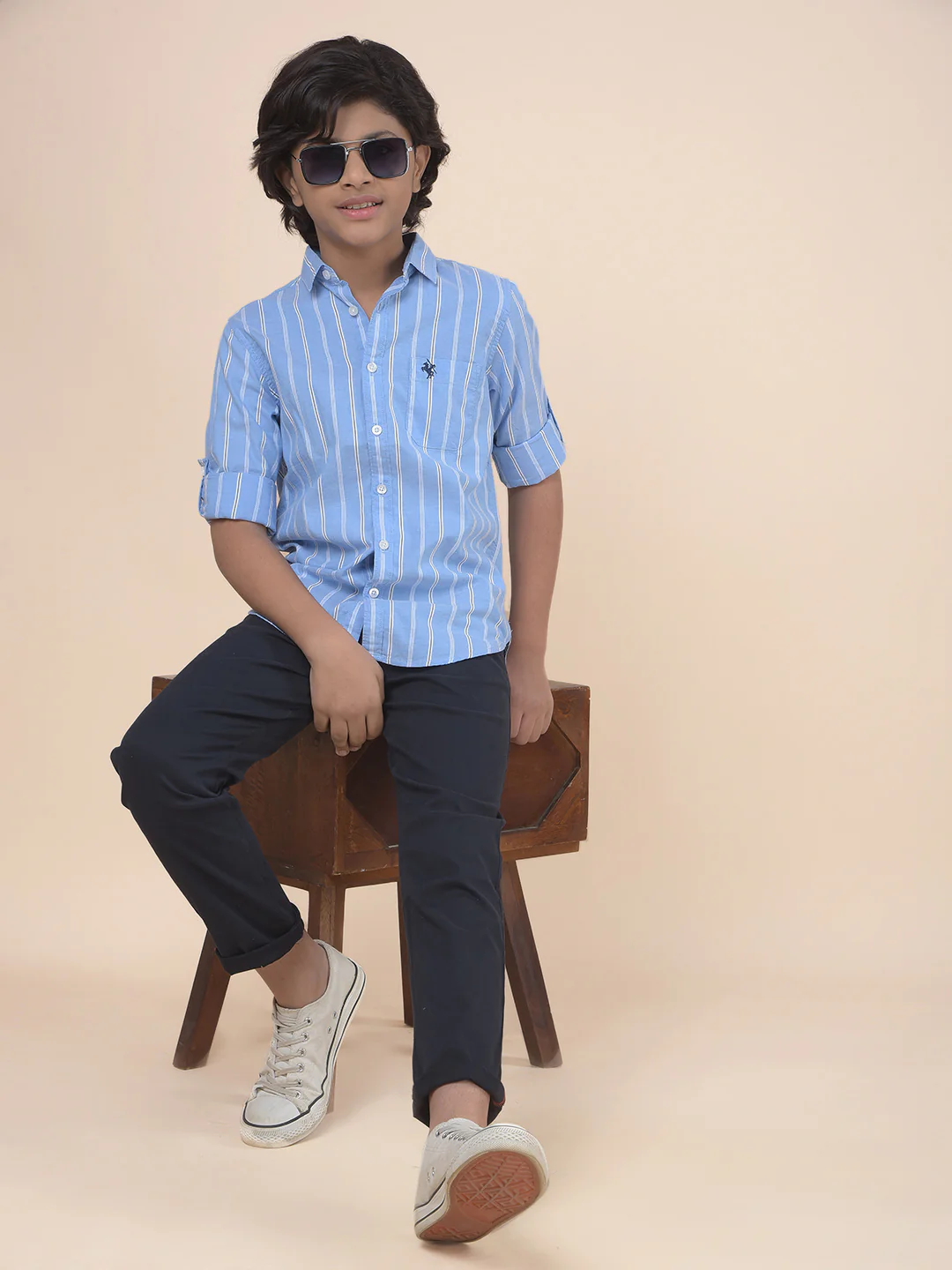 Casual Trouser for Boys l Breathable & Soft with Color Fastness Regular Fit Cotton Fabric Button Closure Solid Pattern - Image 3