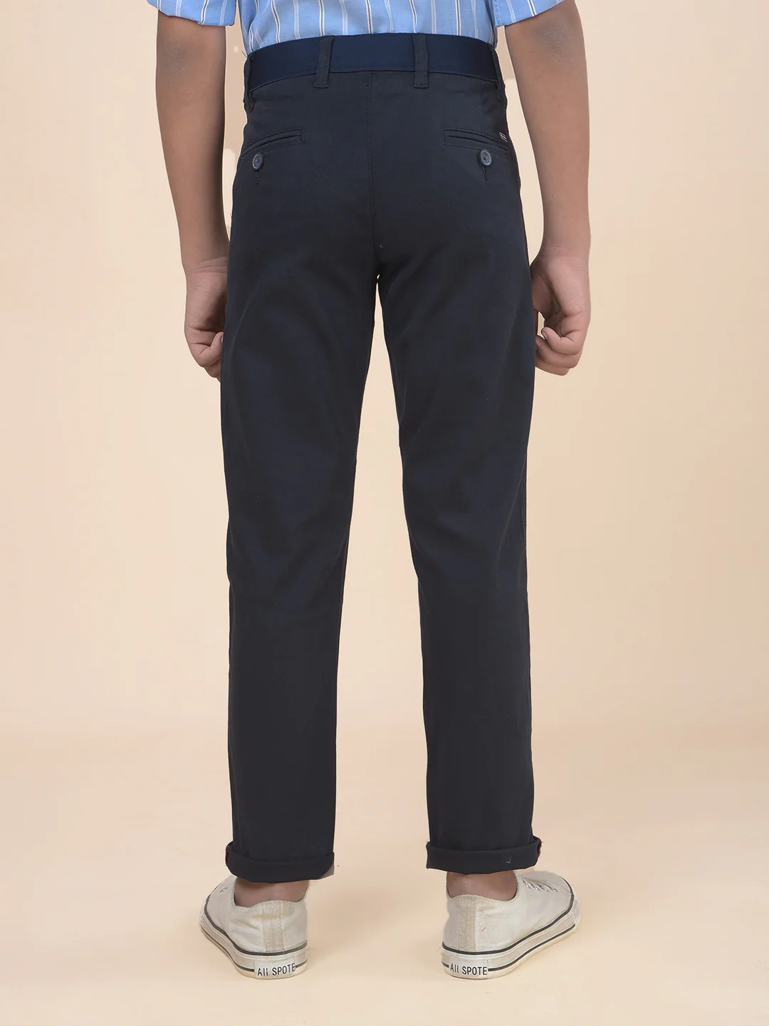Casual Trouser for Boys l Breathable & Soft with Color Fastness Regular Fit Cotton Fabric Button Closure Solid Pattern - Image 7