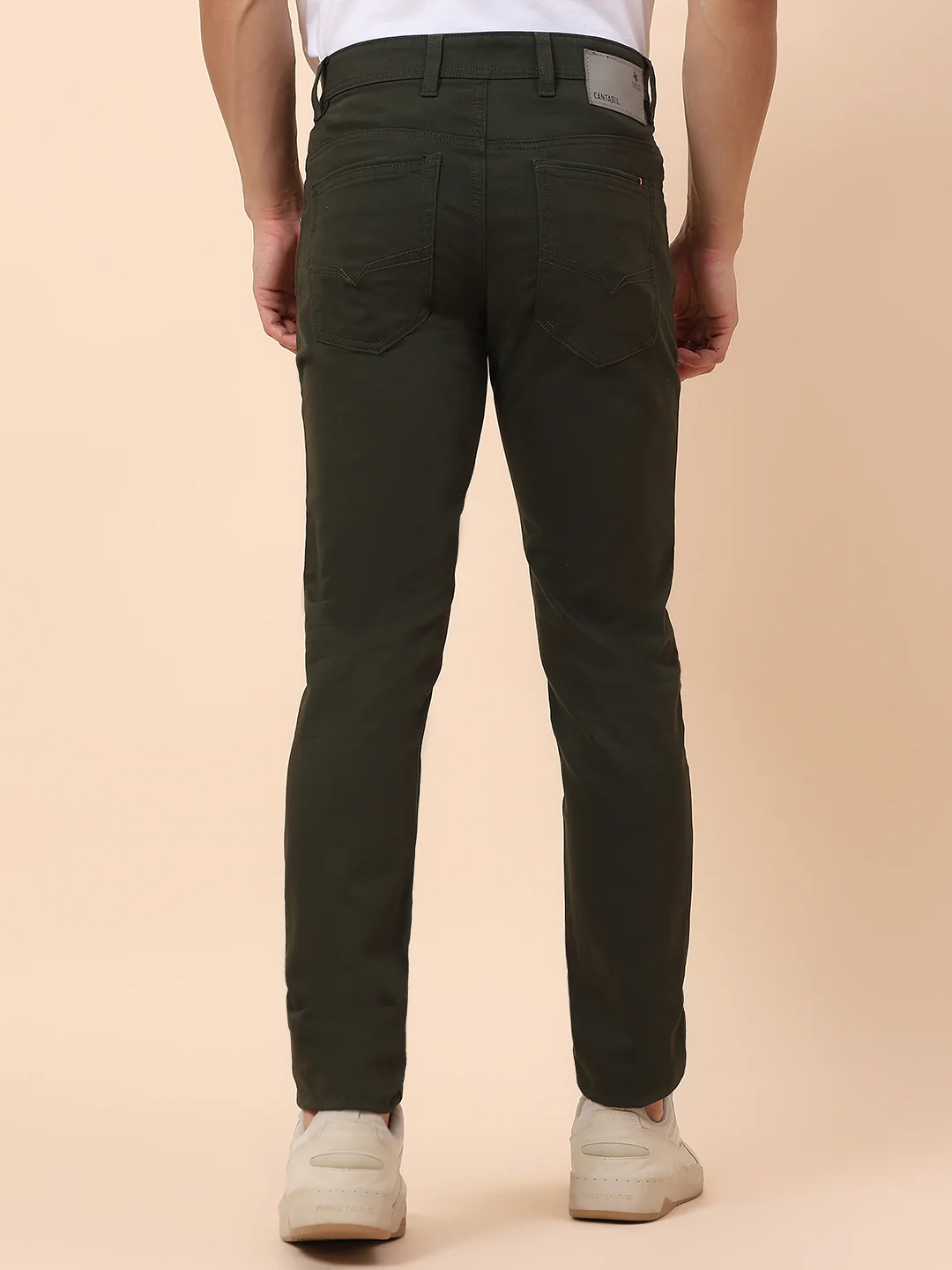 Casual Trouser for Men | Breathable & Soft with Color Fastness Regular Fit Cotton Blend Fabric Solid Pattern Button Closure - Image 6