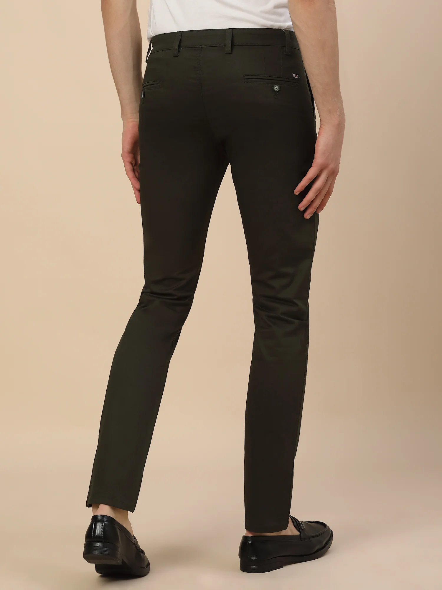 Casual Trouser for Men | Breathable & Soft with Color Fastness Regular Fit Cotton Blend Fabric Solid Pattern Button Closure - Image 6