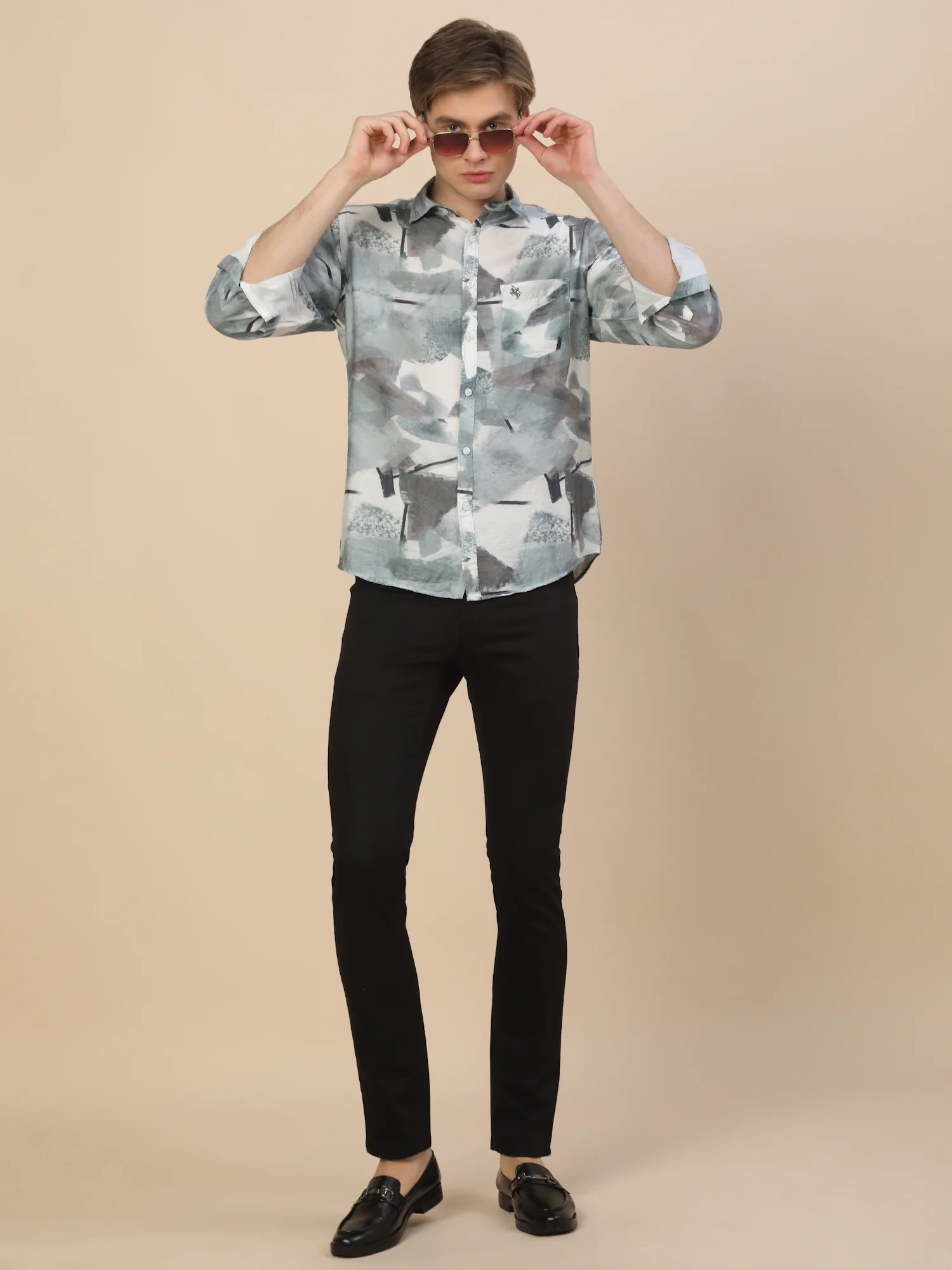 Casual Trouser for Men | Breathable & Soft with Color Fastness Regular Fit Cotton Blend Fabric Solid Pattern Button Closure - Image 7