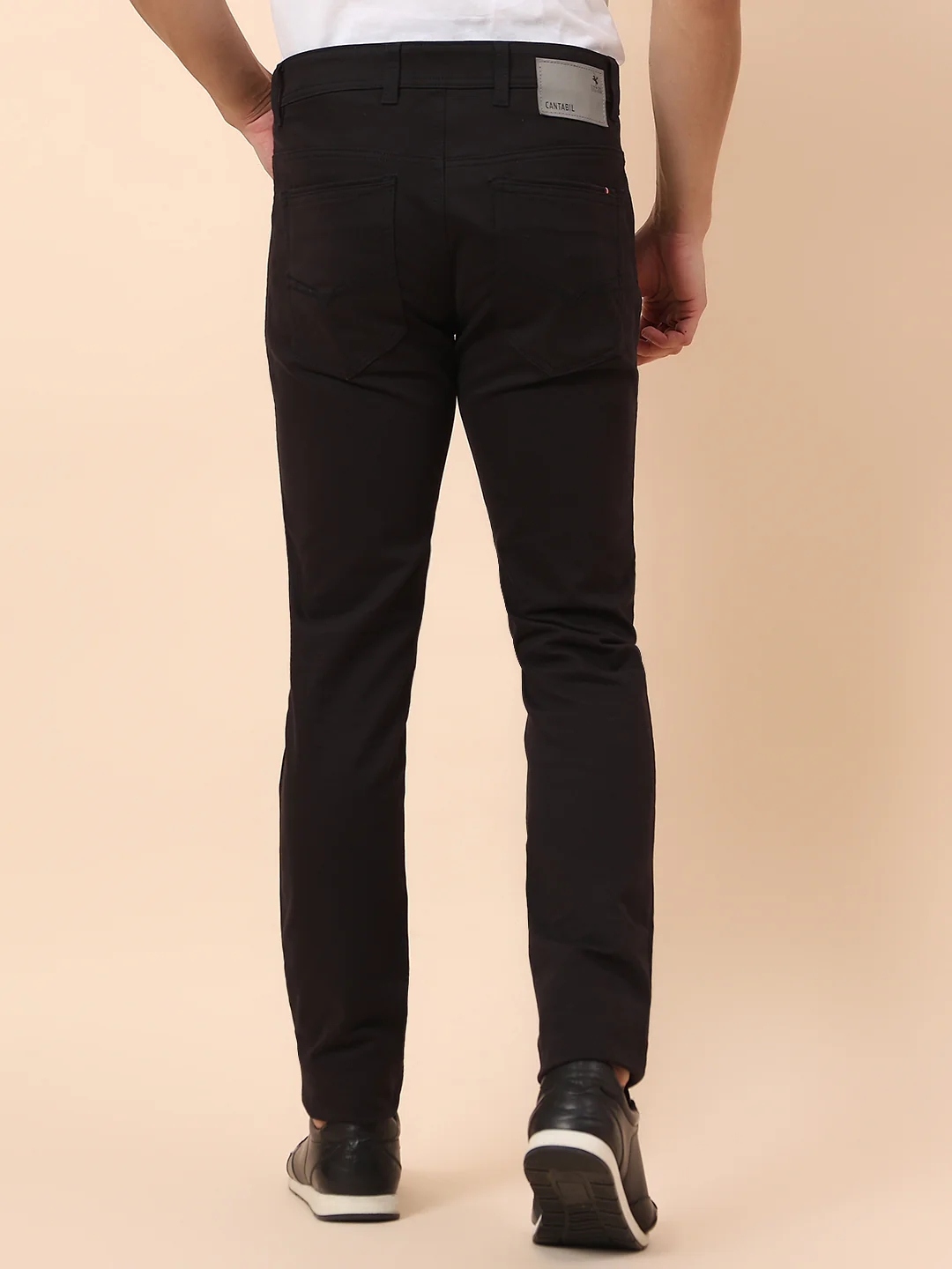 Casual Trouser for Men | Breathable & Soft with Color Fastness Regular Fit Cotton Blend Fabric Solid Pattern Button Closure - Image 6