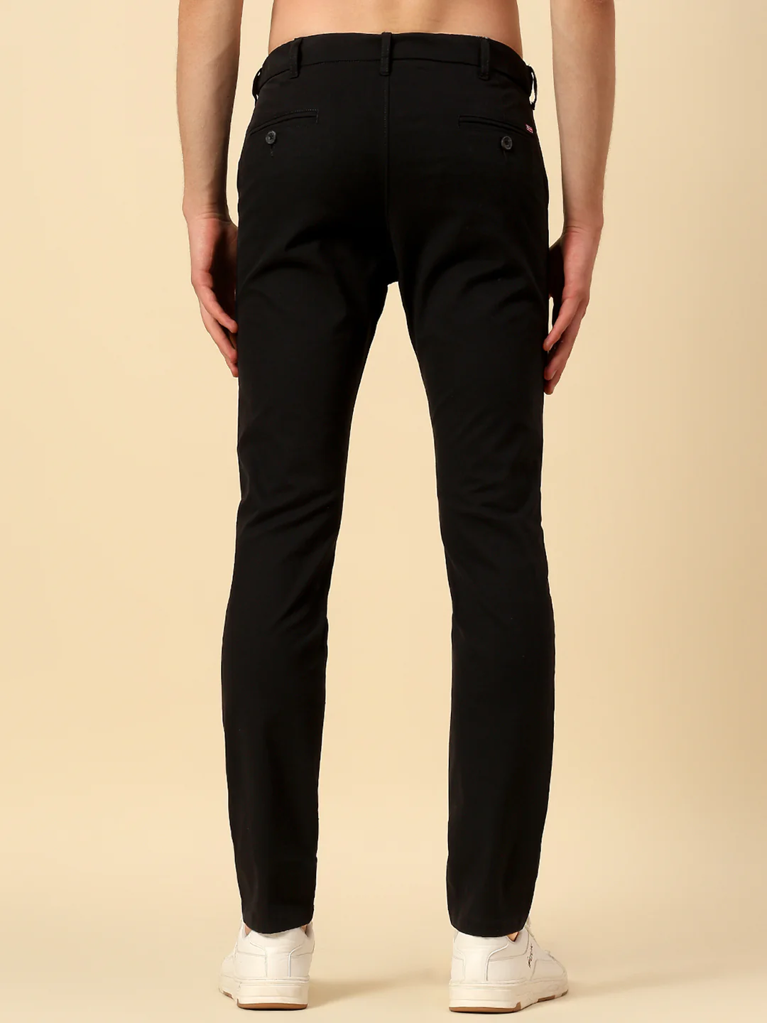 Casual Trouser for Men | Breathable & Soft with Color Fastness Regular Fit Cotton Stretch Fabric Solid Pattern Button Closure - Image 5