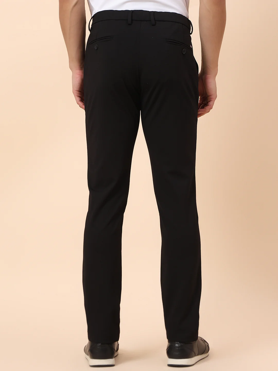 Casual Trouser for Men | Breathable & Soft with Color Fastness Regular Fit Polyester Fabric Solid Pattern Button Closure - Image 6