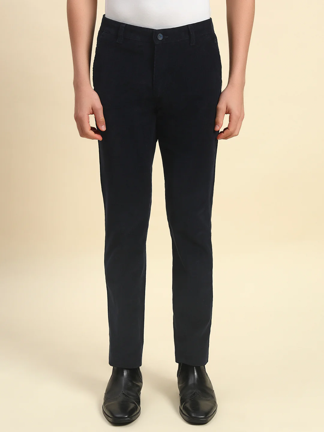 Casual Trouser for Men l Breathable & Soft with Color Fastness Regular Fit Cotton Blend Fabric Coutray Pattern Button Closure - Image 2