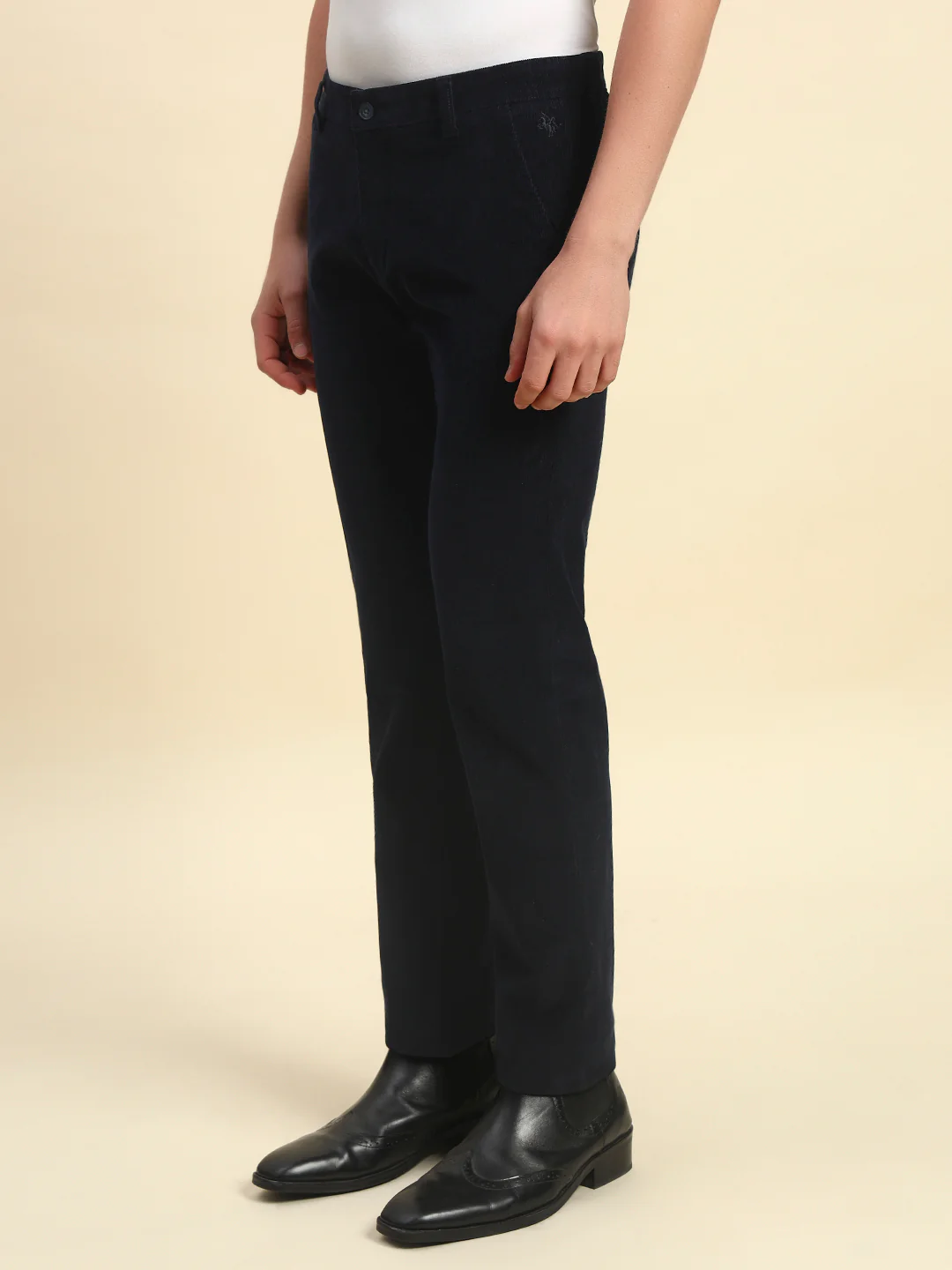 Casual Trouser for Men l Breathable & Soft with Color Fastness Regular Fit Cotton Blend Fabric Coutray Pattern Button Closure - Image 4