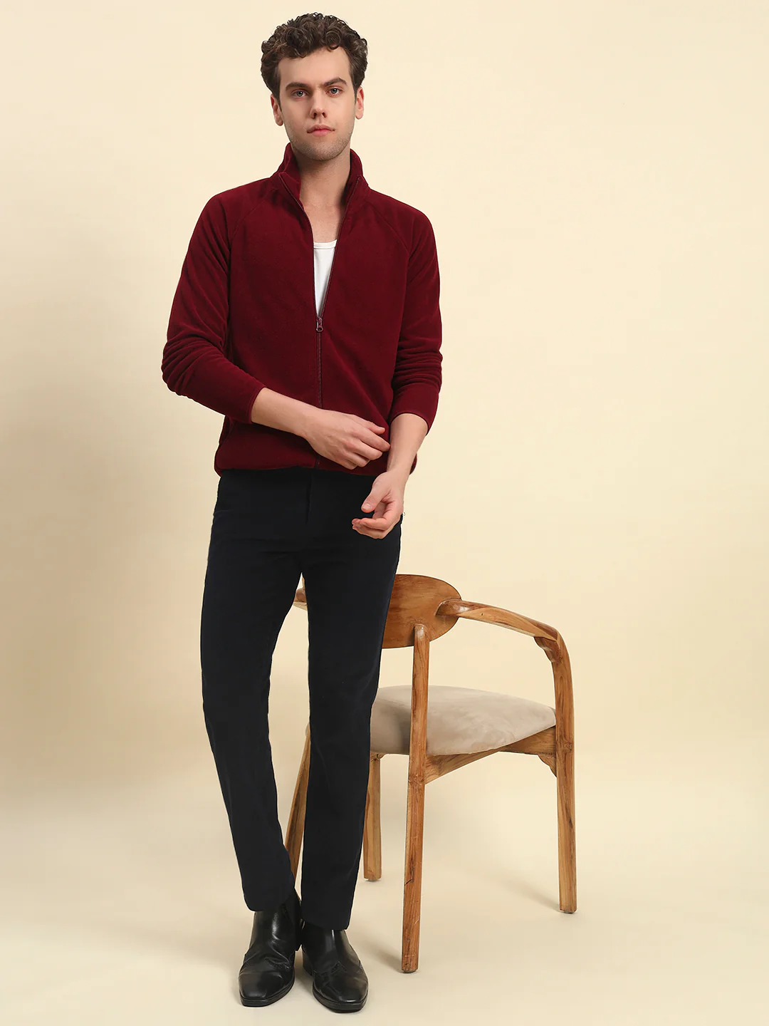 Casual Trouser for Men l Breathable & Soft with Color Fastness Regular Fit Cotton Blend Fabric Coutray Pattern Button Closure - Image 7