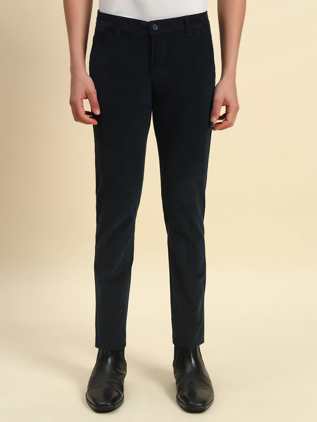 Casual Trouser for Men l Breathable & Soft with Color Fastness Regular Fit Cotton Blend Fabric Coutray Pattern Button Closure - Image 2
