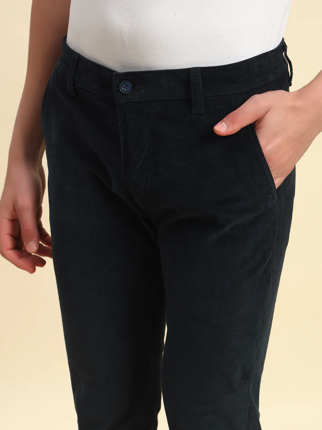 Casual Trouser for Men l Breathable & Soft with Color Fastness Regular Fit Cotton Blend Fabric Coutray Pattern Button Closure - Image 5