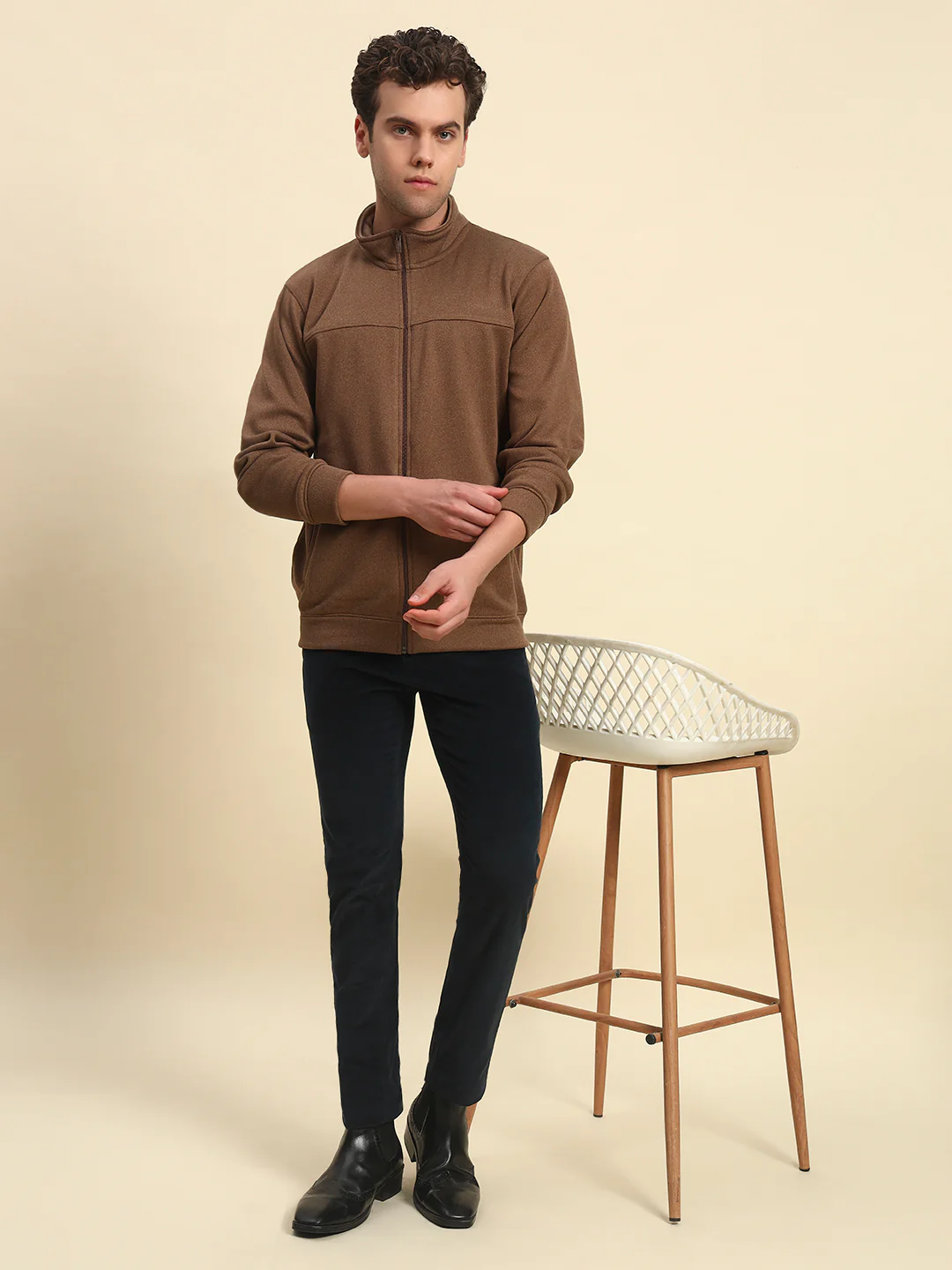 Casual Trouser for Men l Breathable & Soft with Color Fastness Regular Fit Cotton Blend Fabric Coutray Pattern Button Closure - Image 7