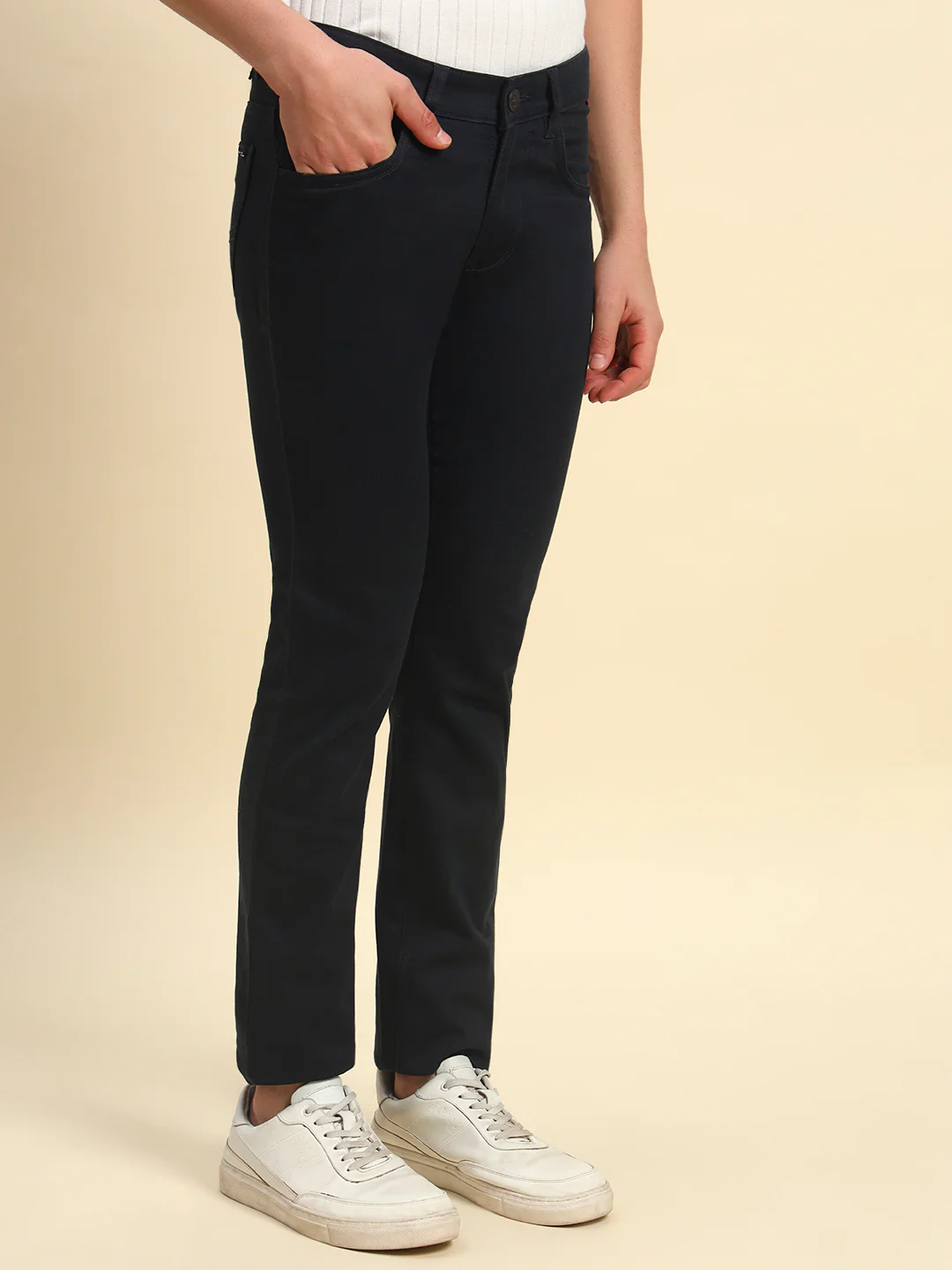 Casual Trouser for Men l Breathable & Soft with Color Fastness Regular Fit Cotton Blend Fabric Coutray Pattern Button Closure (Copy) - Image 6