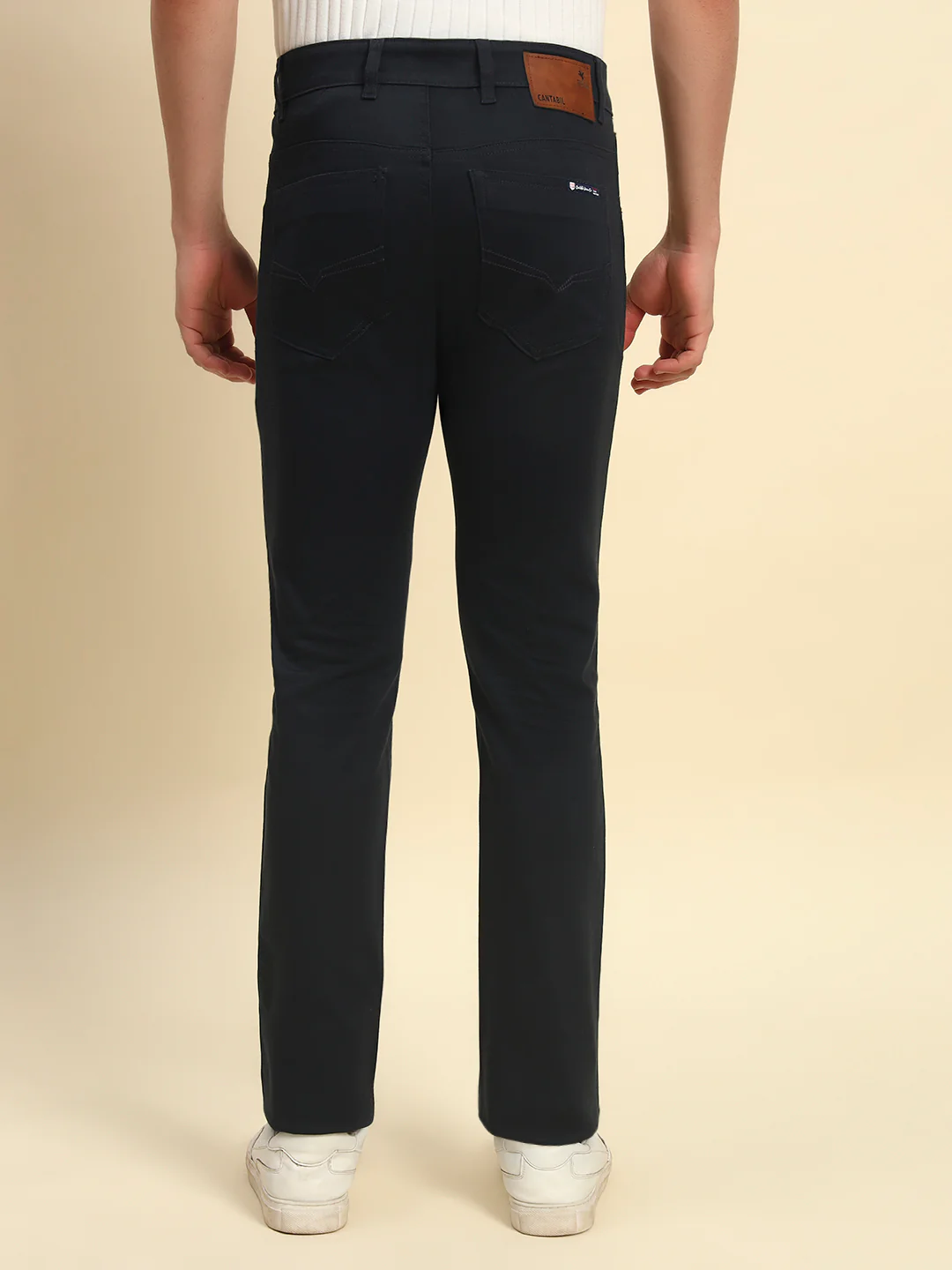 Casual Trouser for Men l Breathable & Soft with Color Fastness Regular Fit Cotton Blend Fabric Coutray Pattern Button Closure (Copy) - Image 8