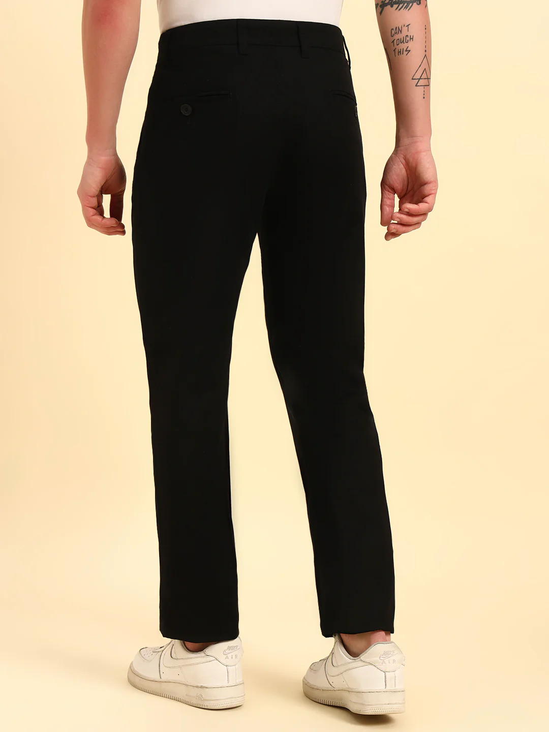 Casual Trouser for Men | Breathable & Soft with Color Fastness Regular Fit Cotton Blend Fabric Solid Pattern Button Closure - Image 7