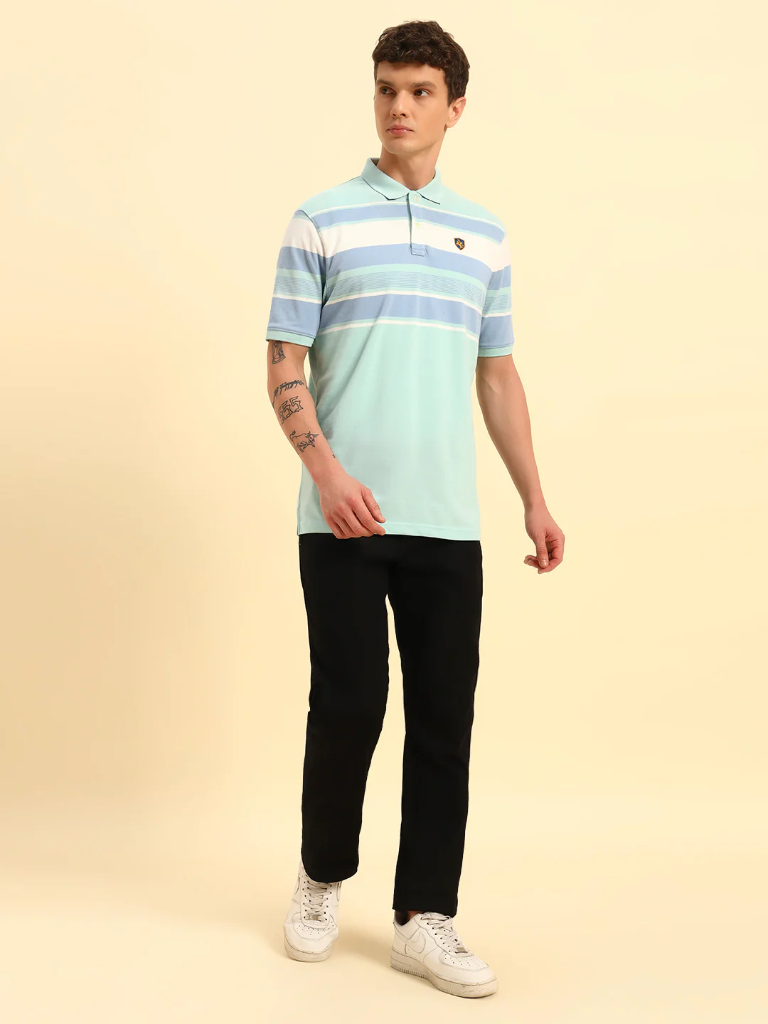 Casual Trouser for Men | Breathable & Soft with Color Fastness Regular Fit Cotton Blend Fabric Solid Pattern Button Closure - Image 8