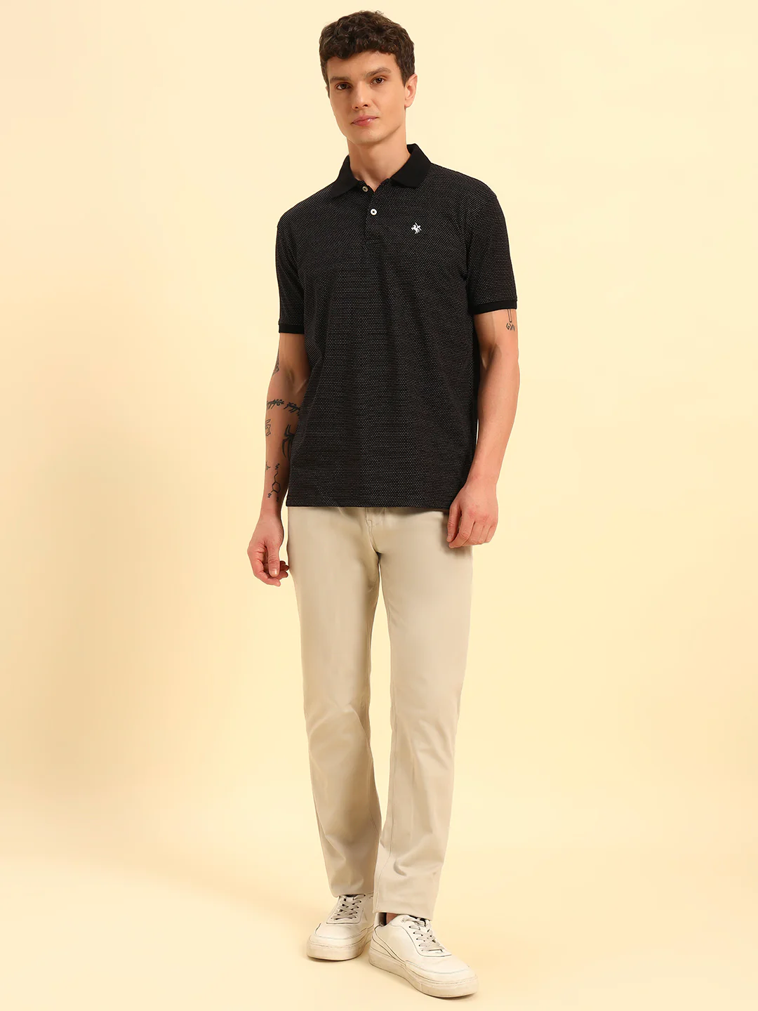 Casual Trouser for Men | Breathable & Soft with Color Fastness Regular Fit Cotton Blend Fabric Solid Pattern Button Closure - Image 8