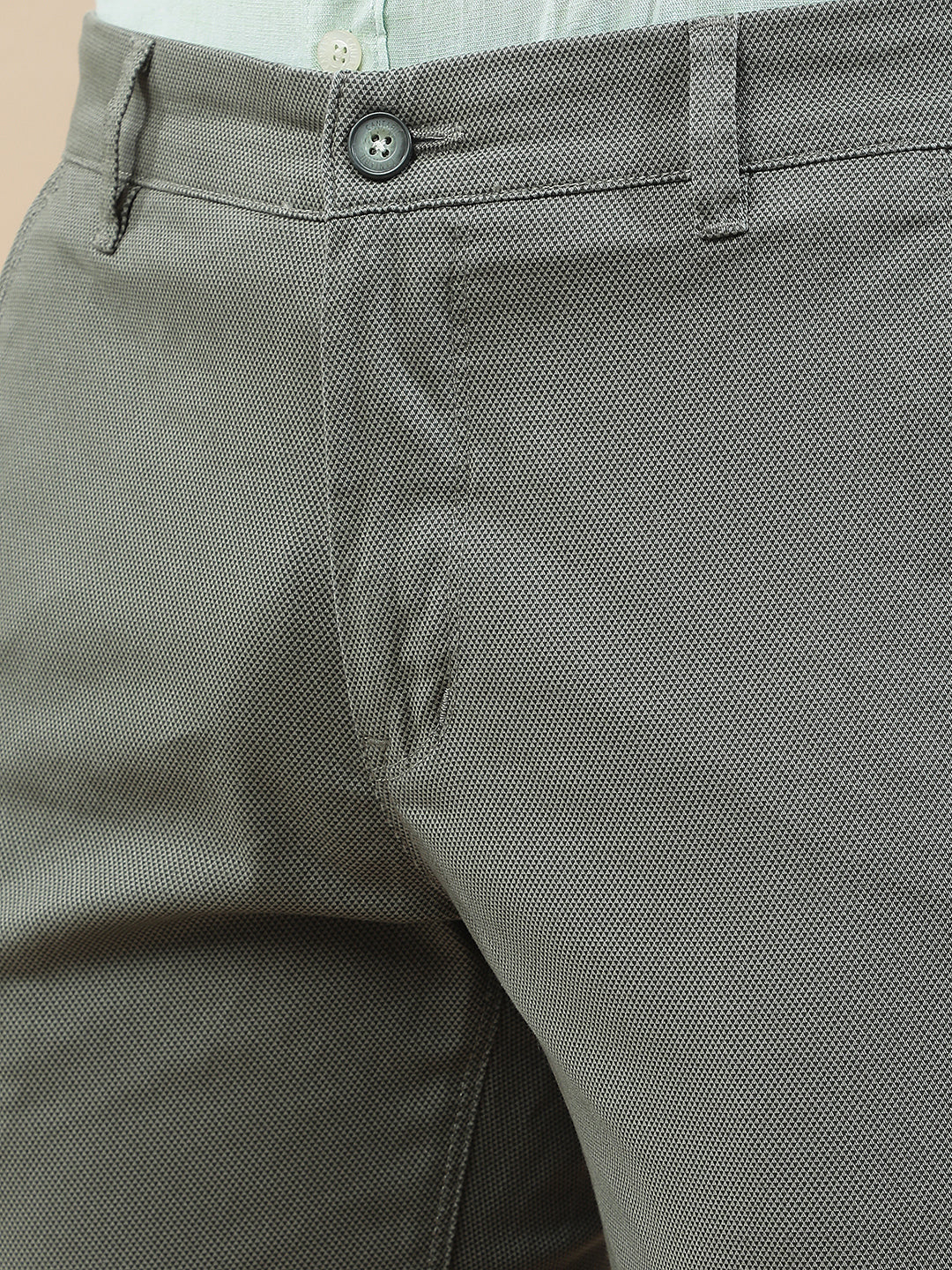 Casual Trousers for Men l Breathable & Soft with Color Fastness Regular Fit Cotton Blend Fabric Solid Pattern - Image 7