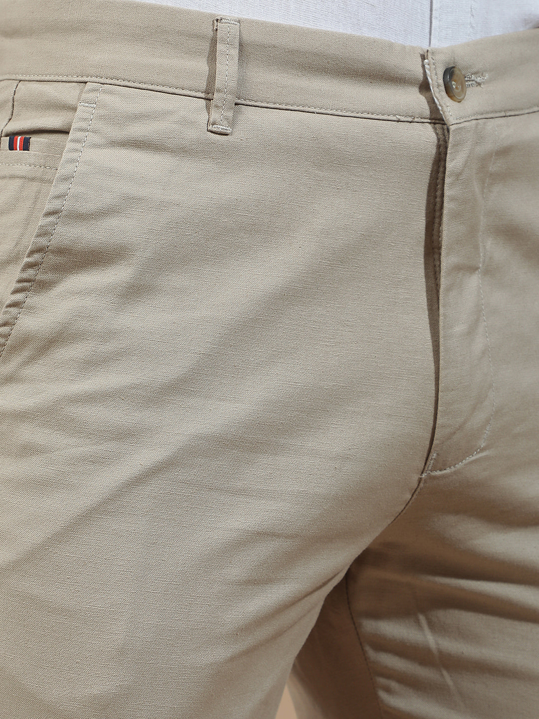 Casual Trousers for Men l Breathable & Soft with Color Fastness Regular Fit Cotton Blend Fabric Solid Pattern - Image 8
