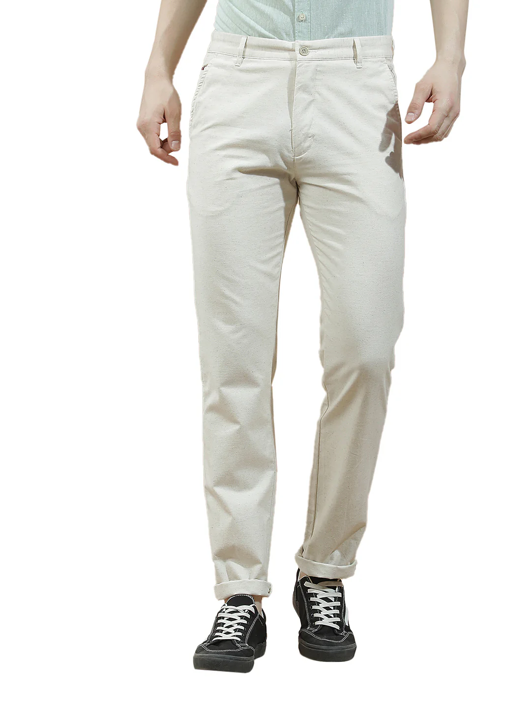 Casual Trousers for Men l Breathable & Soft with Color Fastness Regular Fit Cotton Blend Fabric Solid Pattern - Image 8