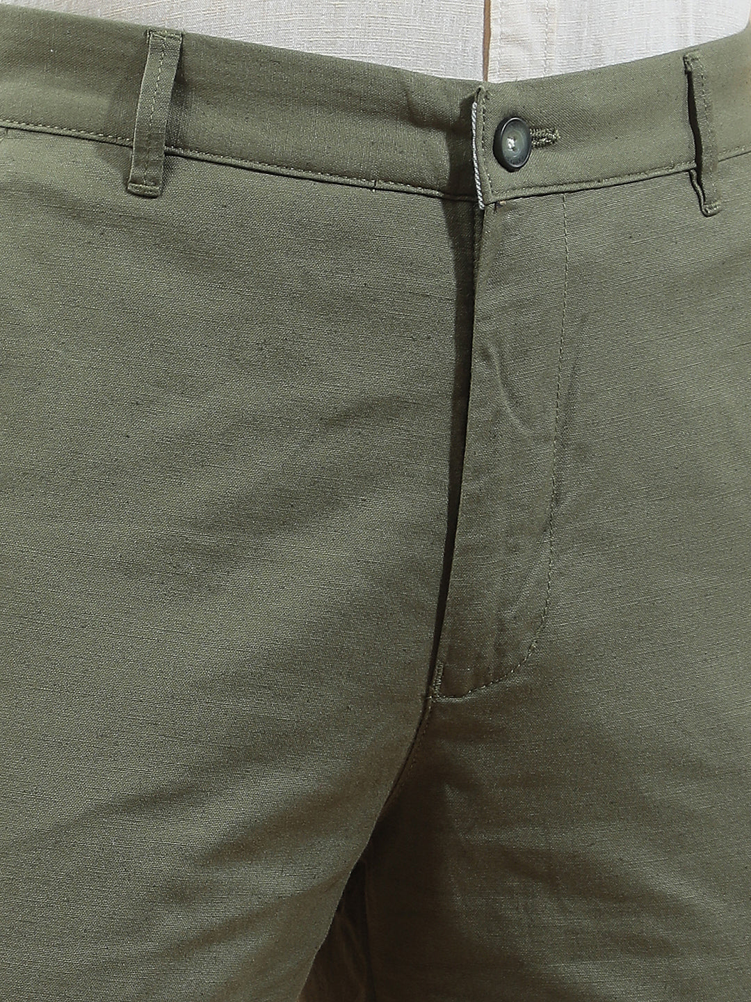 Casual Trousers for Men l Breathable & Soft with Color Fastness Regular Fit Cotton Blend Fabric Solid Pattern - Image 7