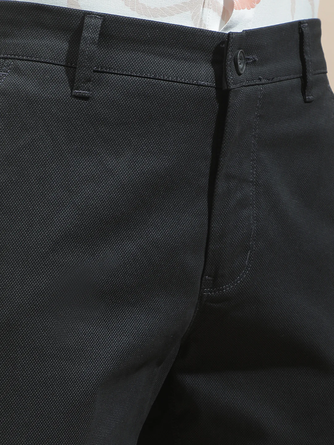 Casual Trousers for Men l Breathable & Soft with Color Fastness Regular Fit Cotton Blend Fabric Solid Pattern - Image 6