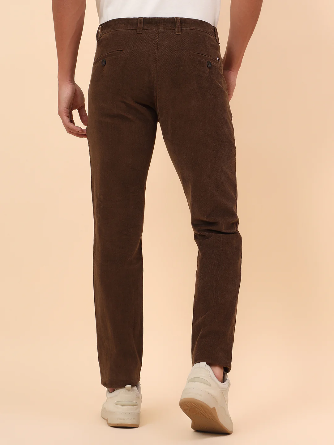 Casual Trousers for Men l Breathable & Soft with Color Fastness Regular Fit Cotton Blend Fabric Solid Pattern Button Closure - Image 6