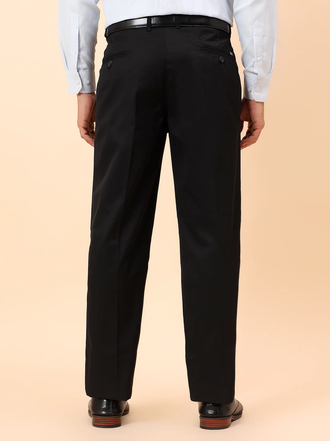 Casual Trousers for Men l Breathable & Soft with Color Fastness Regular Fit Cotton Fabric Solid Pattern Button Closure - Image 6