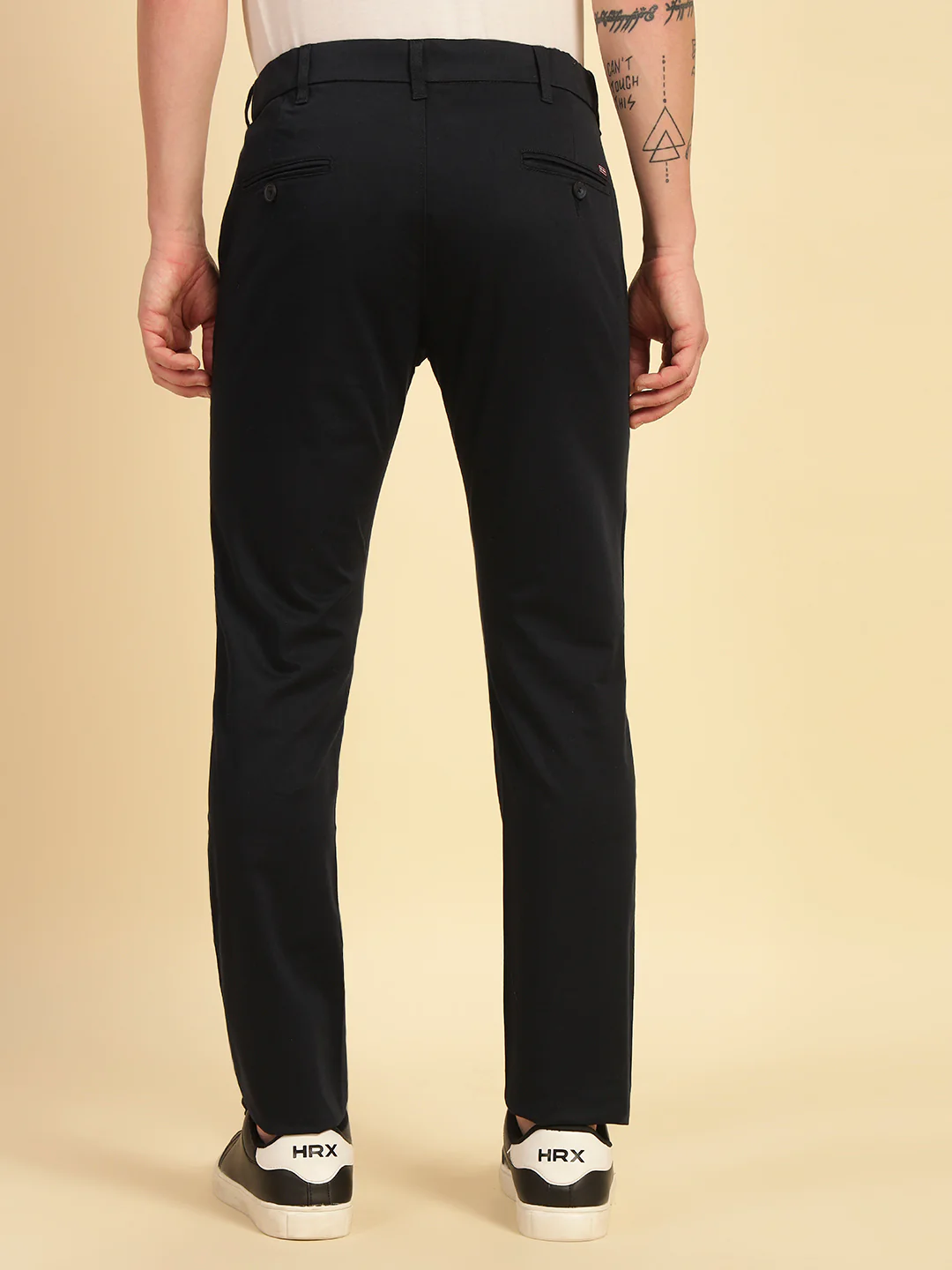 Casual Trouser for Men | Breathable & Soft with Color Fastness Regular Fit Cotton Blend Fabric Solid Pattern Button Closure - Image 7