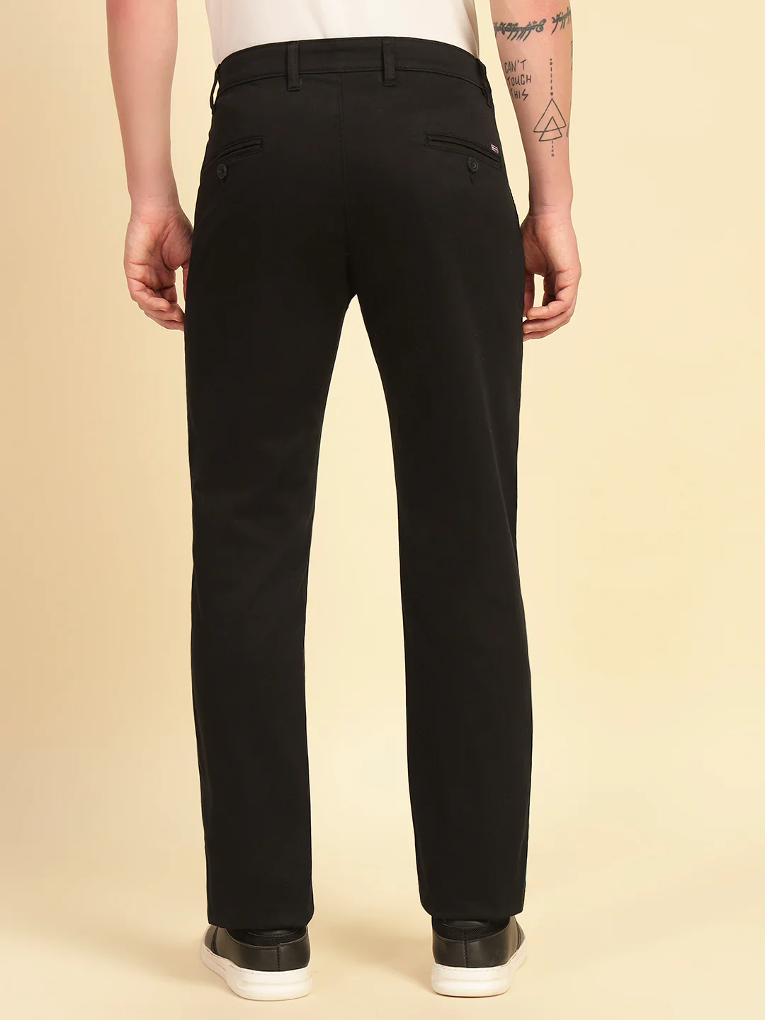 Casual Trouser for Men | Breathable & Soft with Color Fastness Regular Fit Cotton Blend Fabric Solid Pattern Button Closure - Image 7