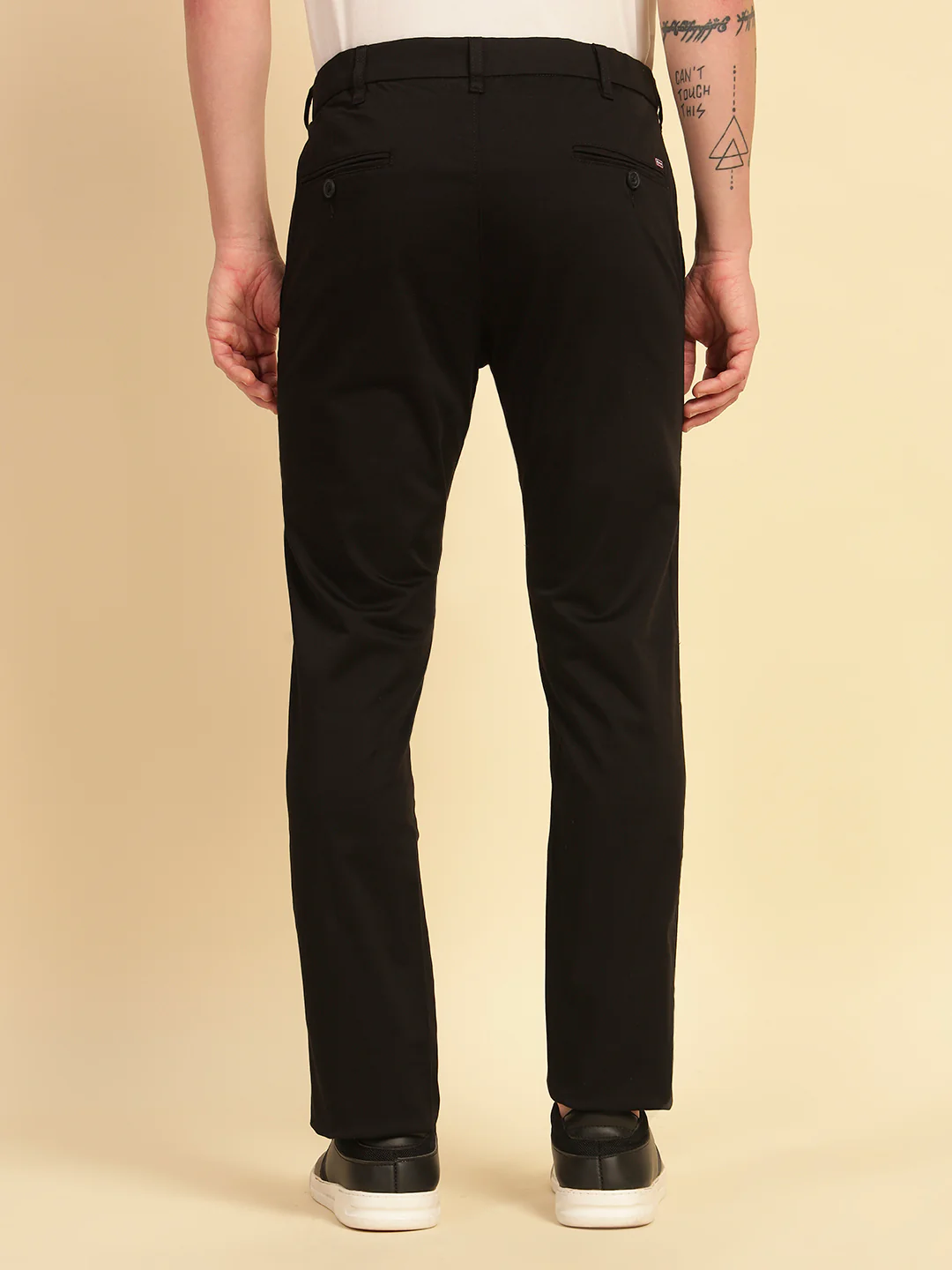 Casual Trouser for Men | Breathable & Soft with Color Fastness Regular Fit Cotton Blend Fabric Solid Pattern Button Closure - Image 7