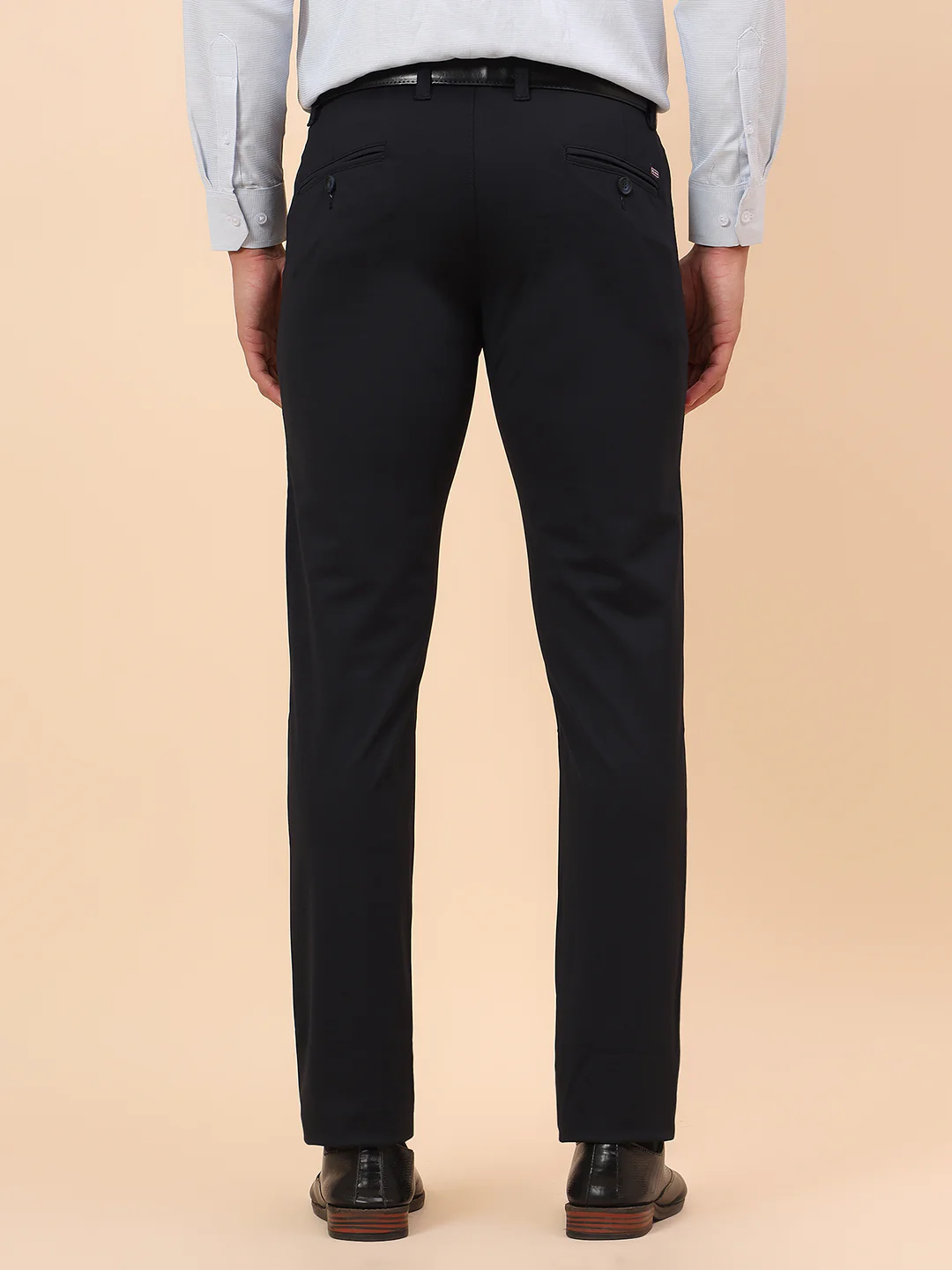Casual Trousers for Men l Breathable & Soft with Color Fastness Regular Fit Poly Cotton Fabric Solid Pattern Button Closure - Image 6