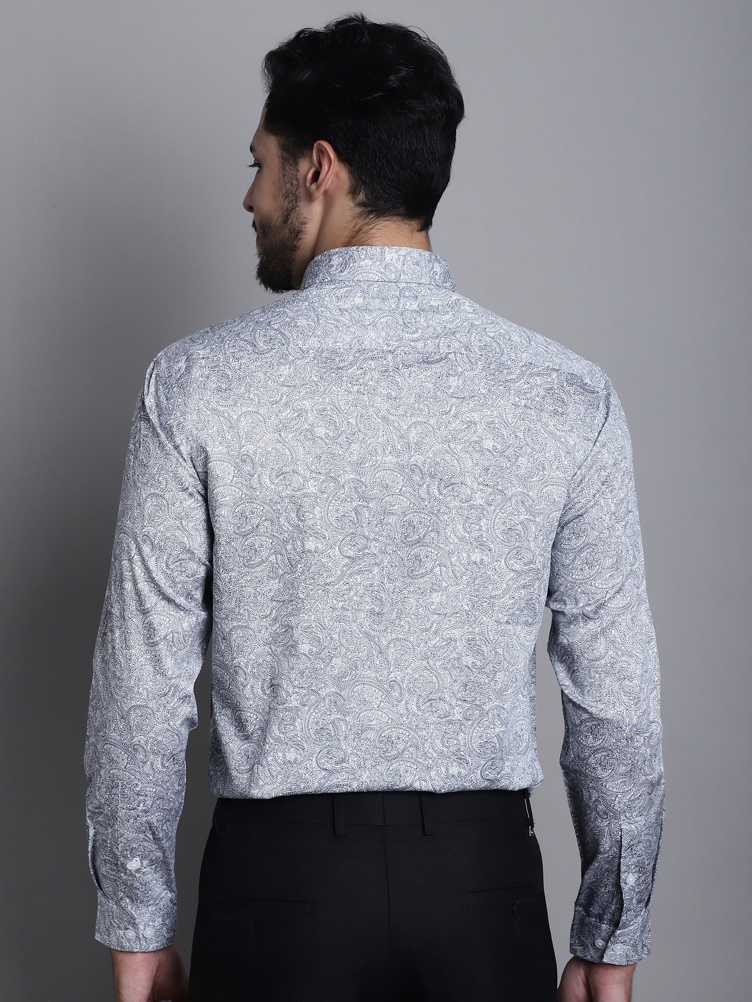 Formal Shirt for Men l Breathable & Soft with Color Fastness Regular Fit Spread Collar Neck Cotton Fabric Printed Pattern - Image 2