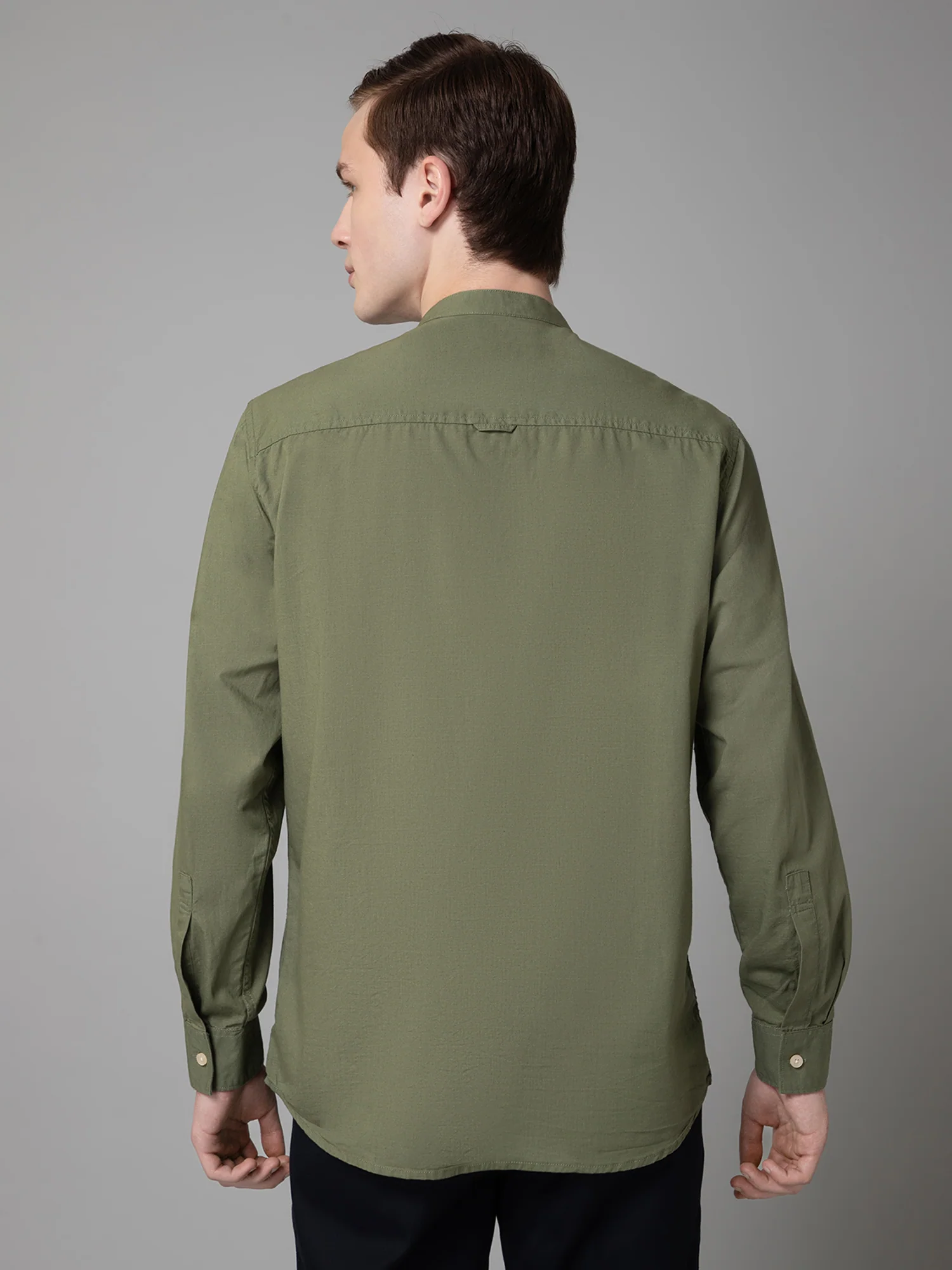 Casual Shirt for Men | Breathable & Soft with Color Fastness Regular Fit Spread Collar Neck Cotton Fabric Solid Pattern - Image 4