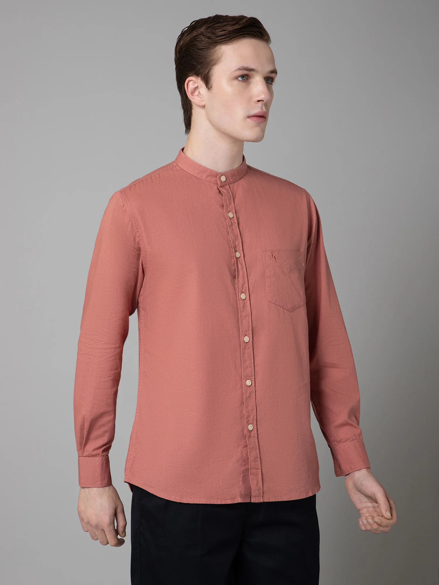 Casual Shirt for Men | Breathable & Soft with Color Fastness Regular Fit Spread Collar Neck Cotton Fabric Solid Pattern - Image 3