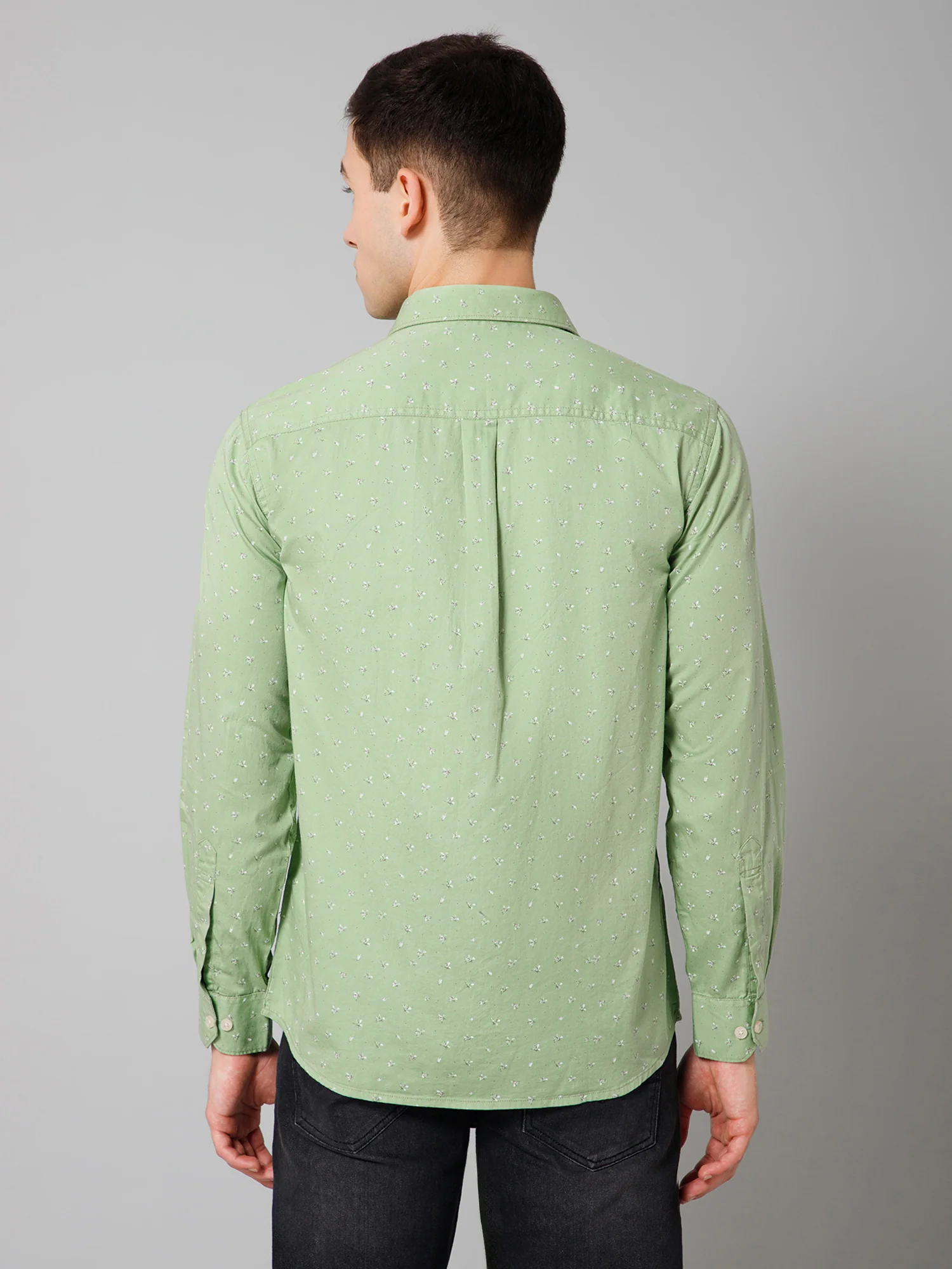 Casual Shirt for Men | Breathable & Soft with Color Fastness Regular Fit Spread Collar Neck Cotton Fabric Printed Pattern - Image 4